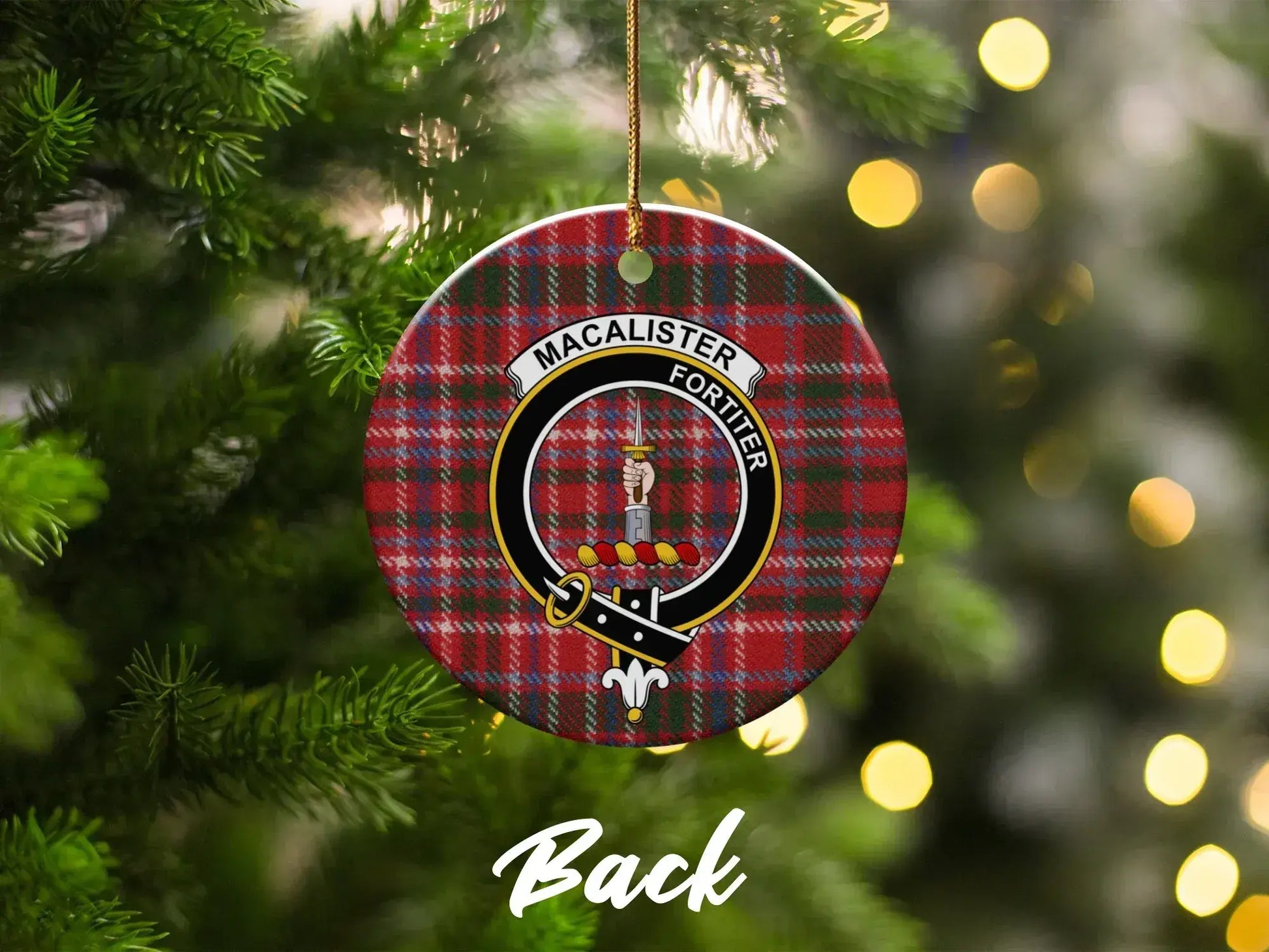 Macalister Fortier Tartan Christmas Tree Ornament product type
