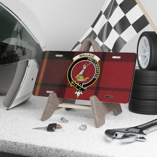 Wallace Pro Libertate Plaid Checker License Plate product