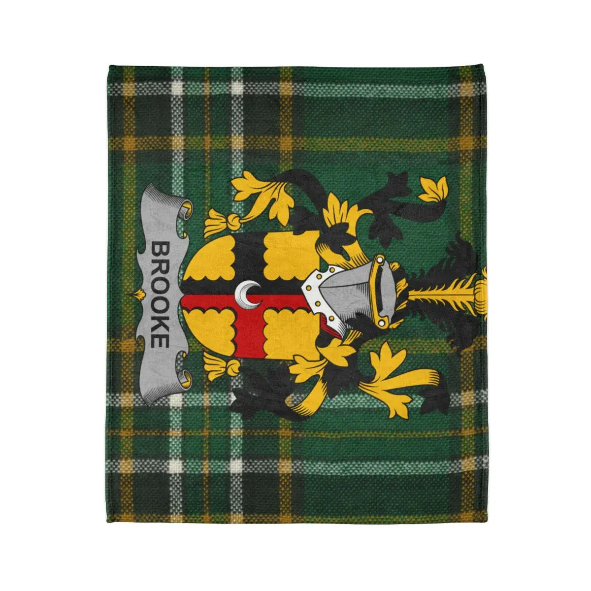 Family Crest Design Plaid Brooke Name Blanket product type