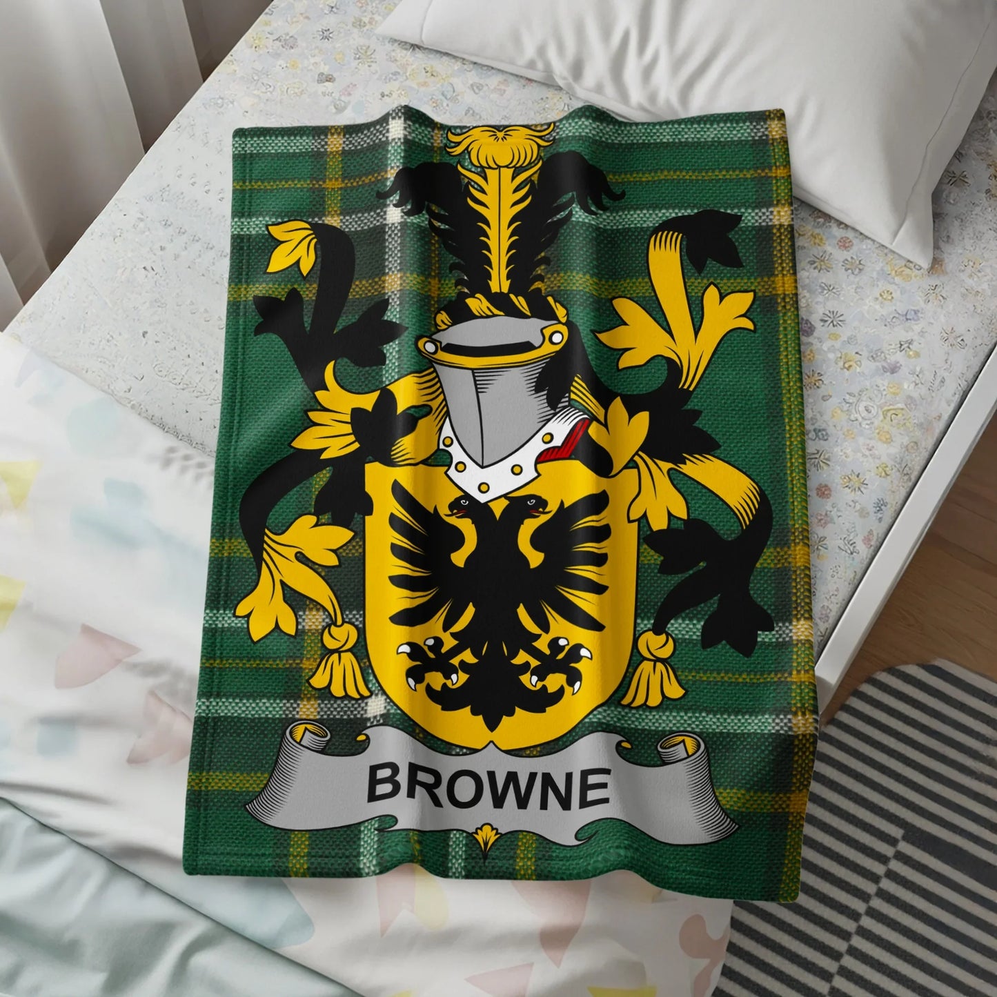 Family Heritage Crest Plaid Design Blanket product