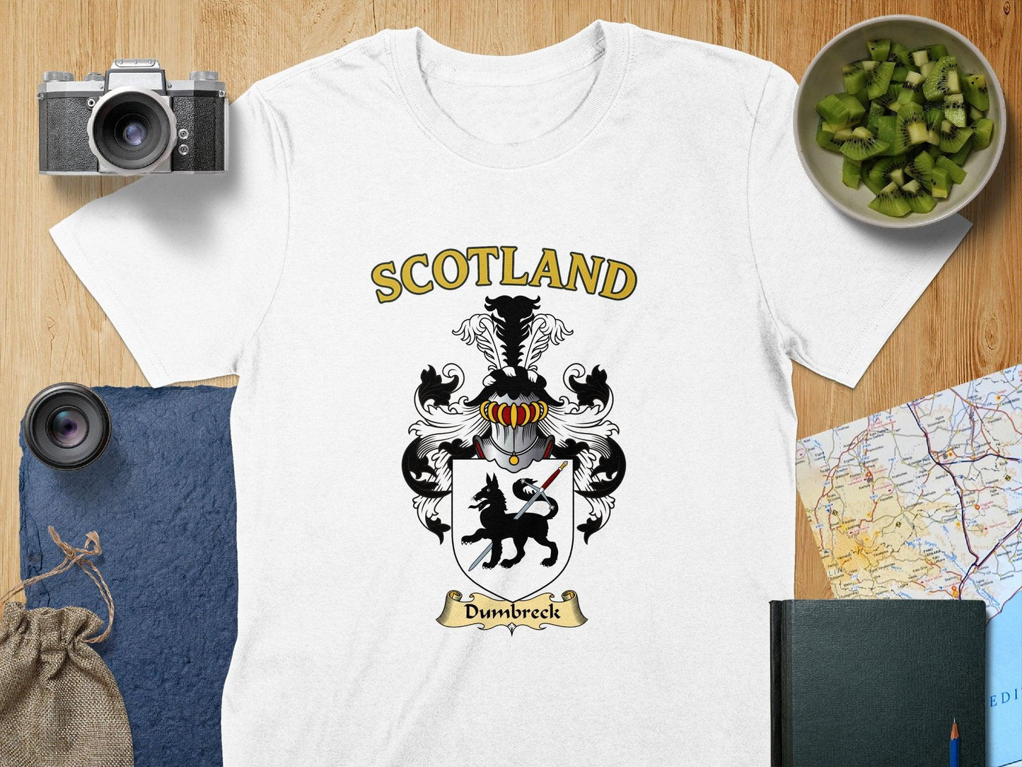 Dumbreck Clan Family Crest Heraldic Art T-Shirt - Celtic Ancestry Gifts