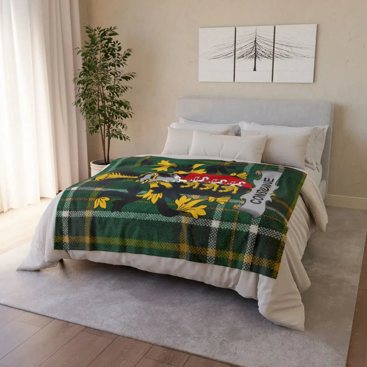 Personalized Family Crest Patterned Blanket product