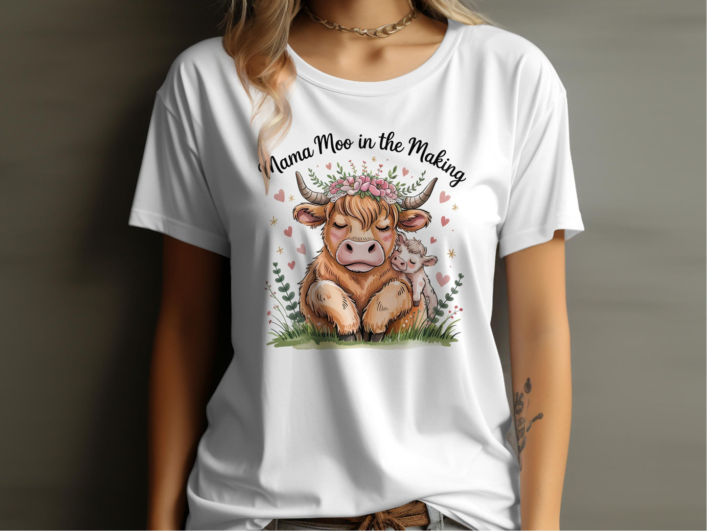 Mama Moo in the Making Adorable Cow and Calf T-shirt product