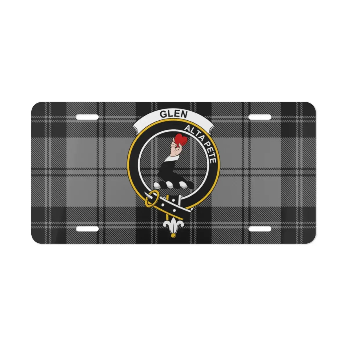 Scottish Plaid Glen Clan Crest License Plate product
