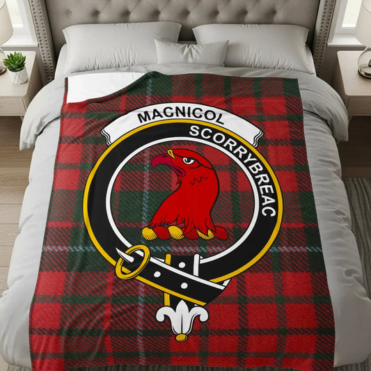 Macnicol Scorrybreac Clan Crest Red Tartan Blanket product type