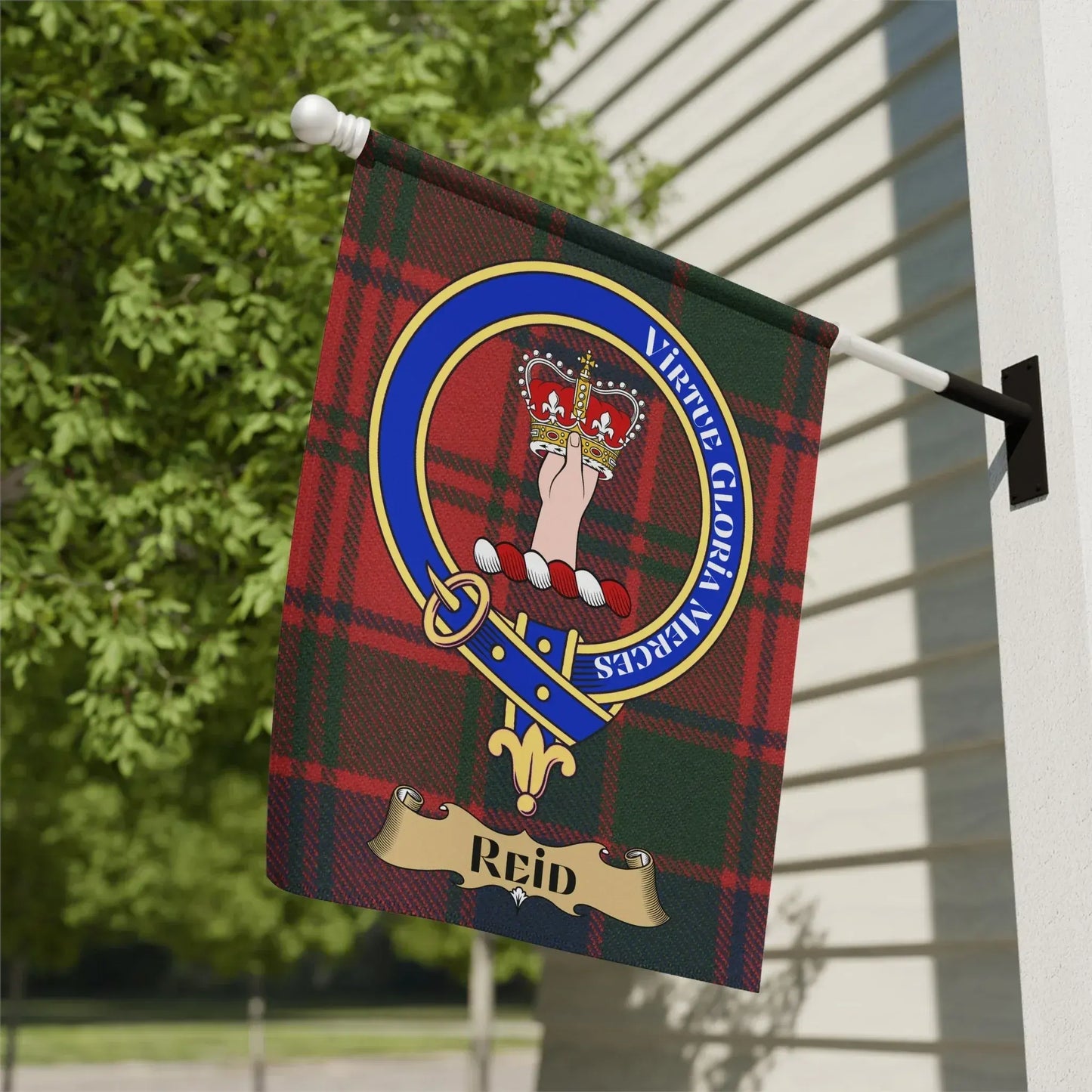 Virtute Gloria Merces Reid House Flag product