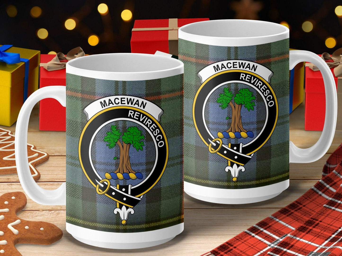 Macewan Reviresco Plaid Crest Holiday Mug product
