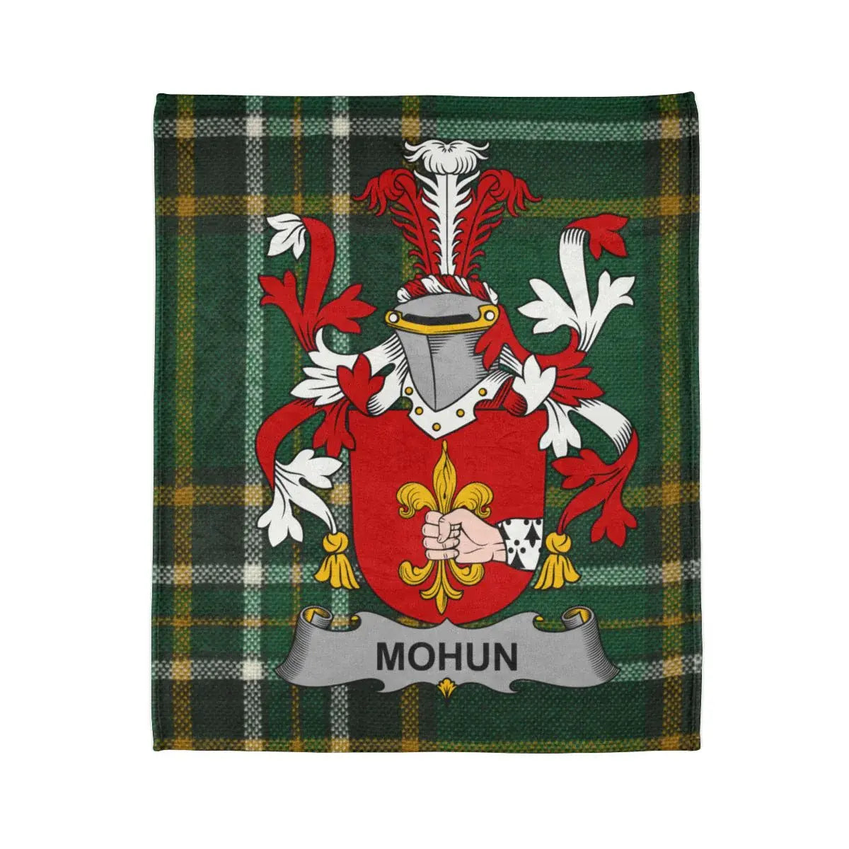 MOHUN Family Crest Tartan Plaid Blanket product