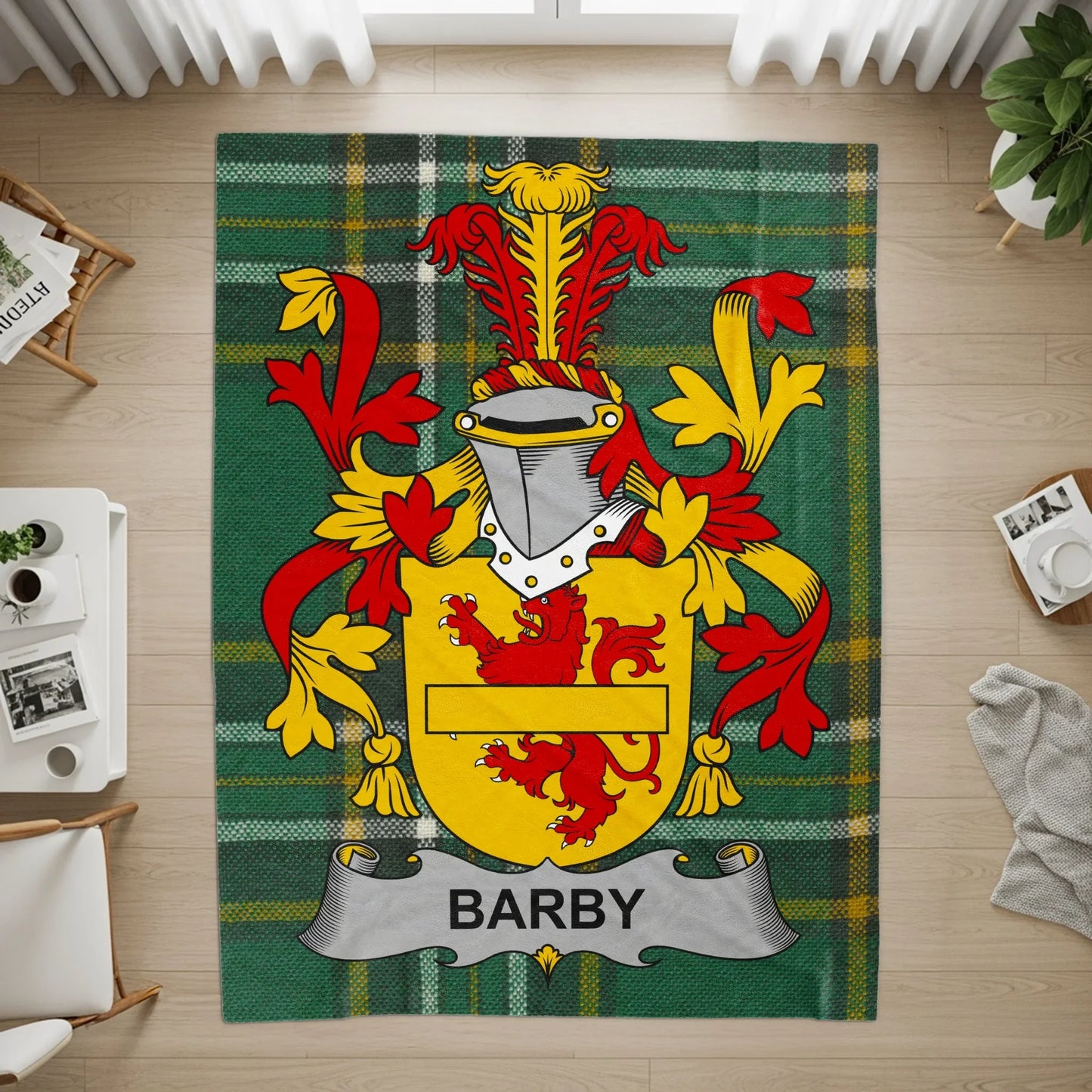 Barby Family Crest with Lion Emblem Home Decor product type