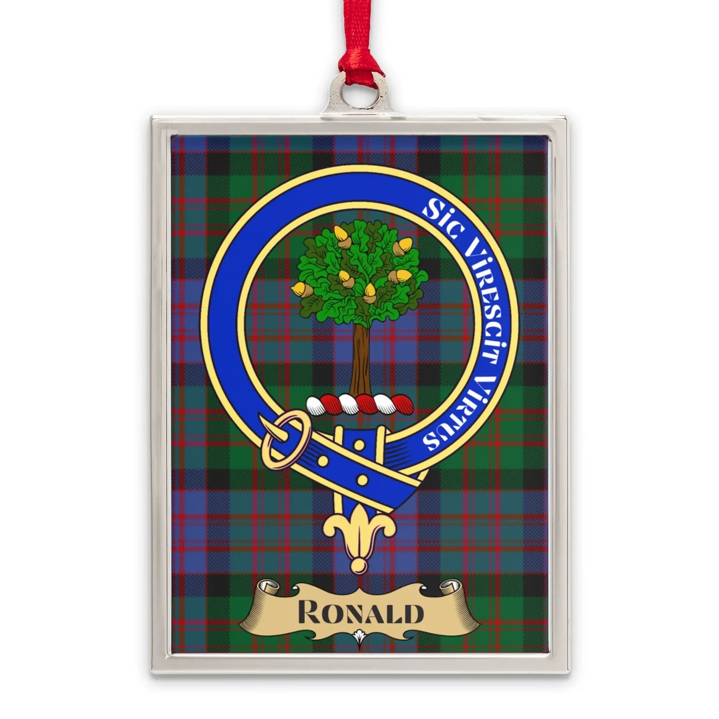 Scottish Clan Crest Tartan Custom Ronald product type