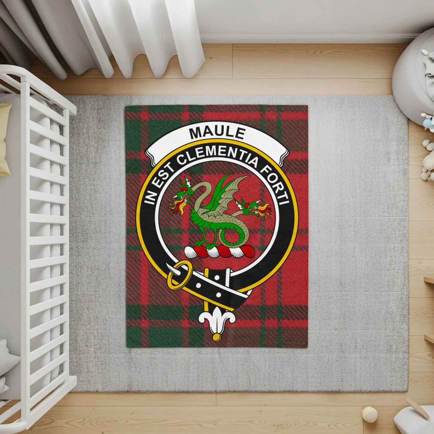 Clan Maule Crest Badge Tartan Plaid Home Decor product type