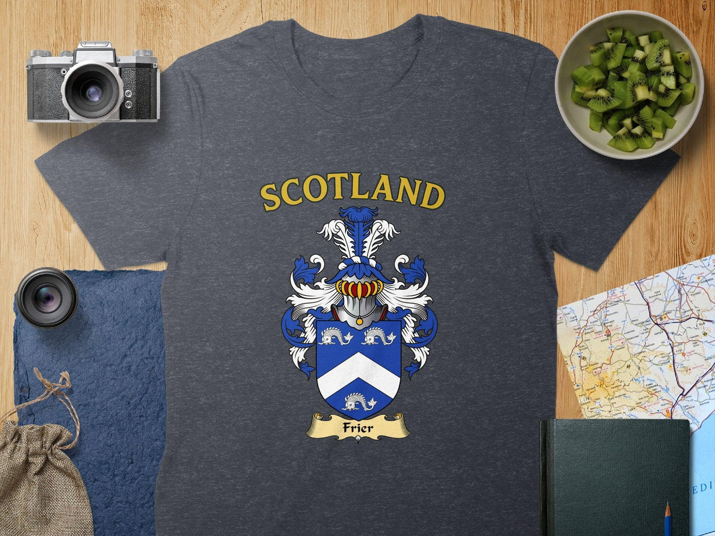 Frier Family Crest Heritage Design Emblem T-Shirt - Celtic Ancestry Gifts