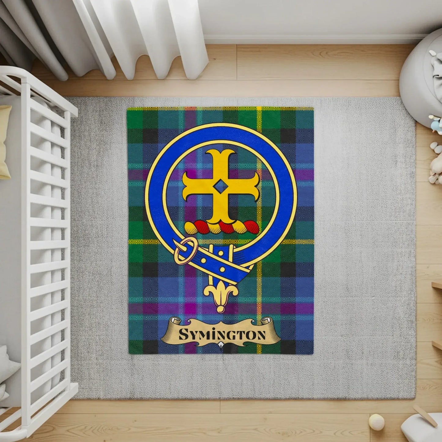 Symington Tartan Badge Design Nursery Rug product type
