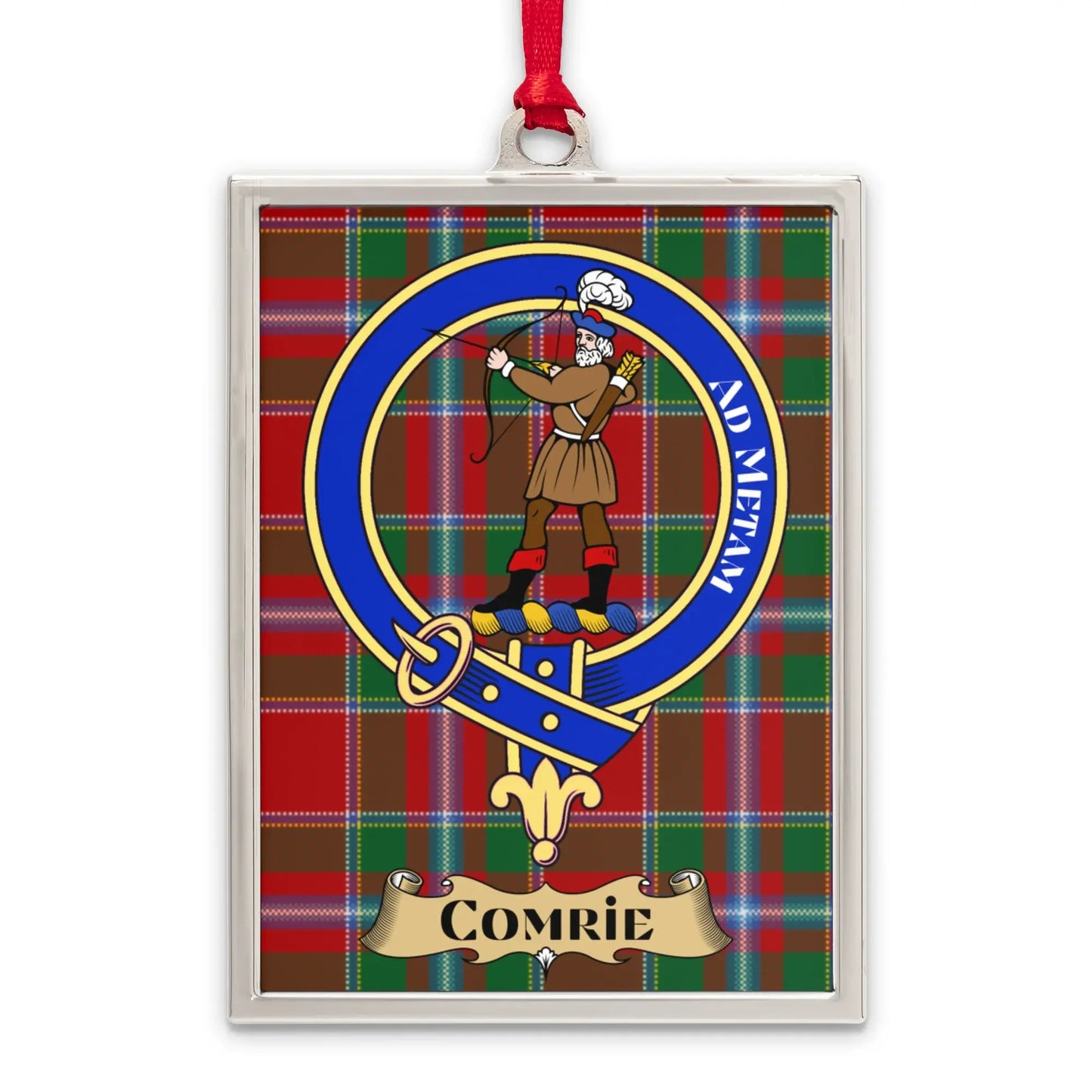 Scottish Clan Comrie Tartan Crest Ornament product
