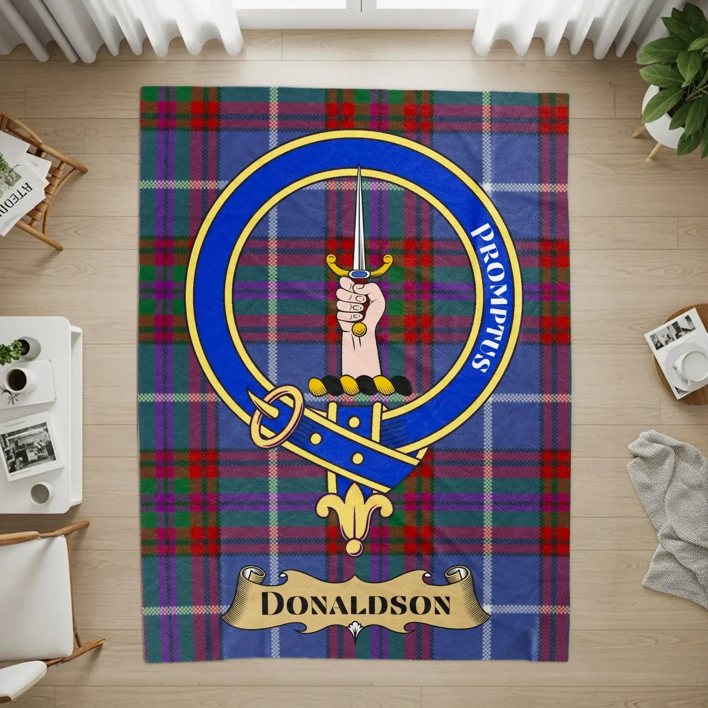 Promptus Donaldson Clan Tartan Rug product type