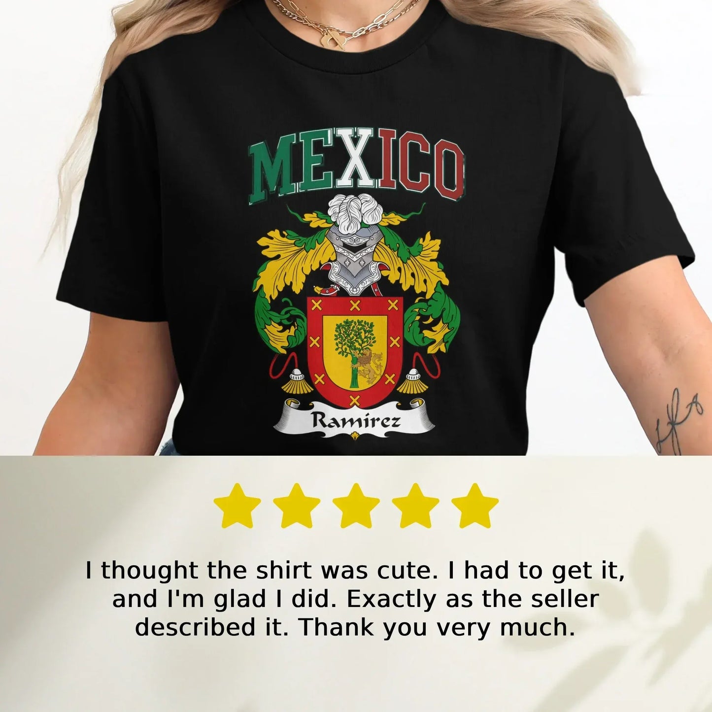 Mexico Crest Design Ramirez Graphic T-Shirt product