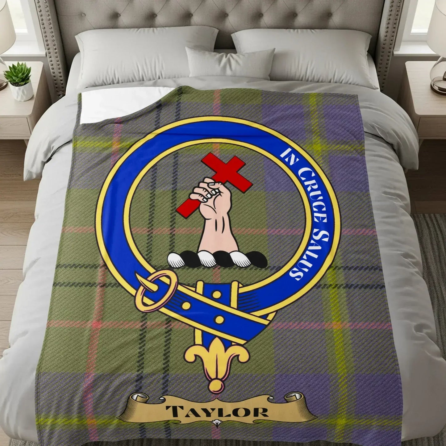 Custom Tartan Clan Crest Blanket Personalized Product