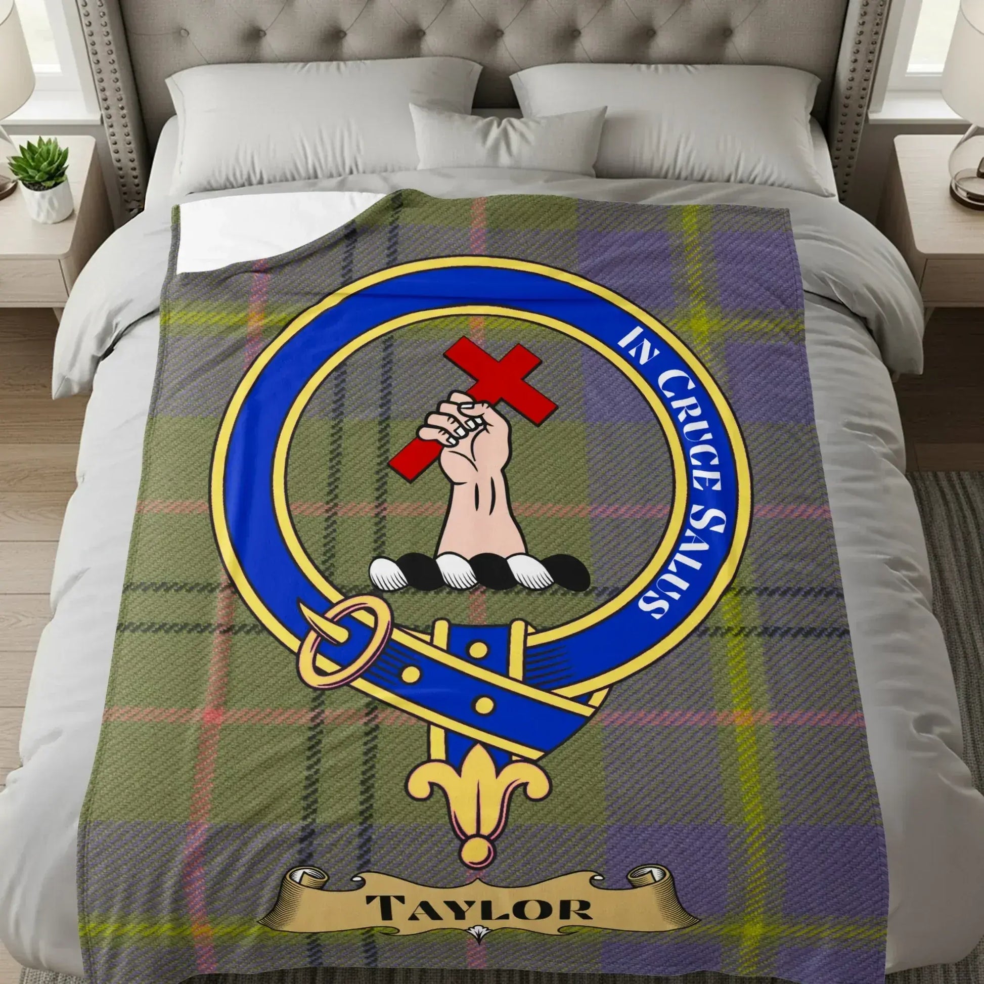 Custom Tartan Clan Crest Blanket Personalized Product
