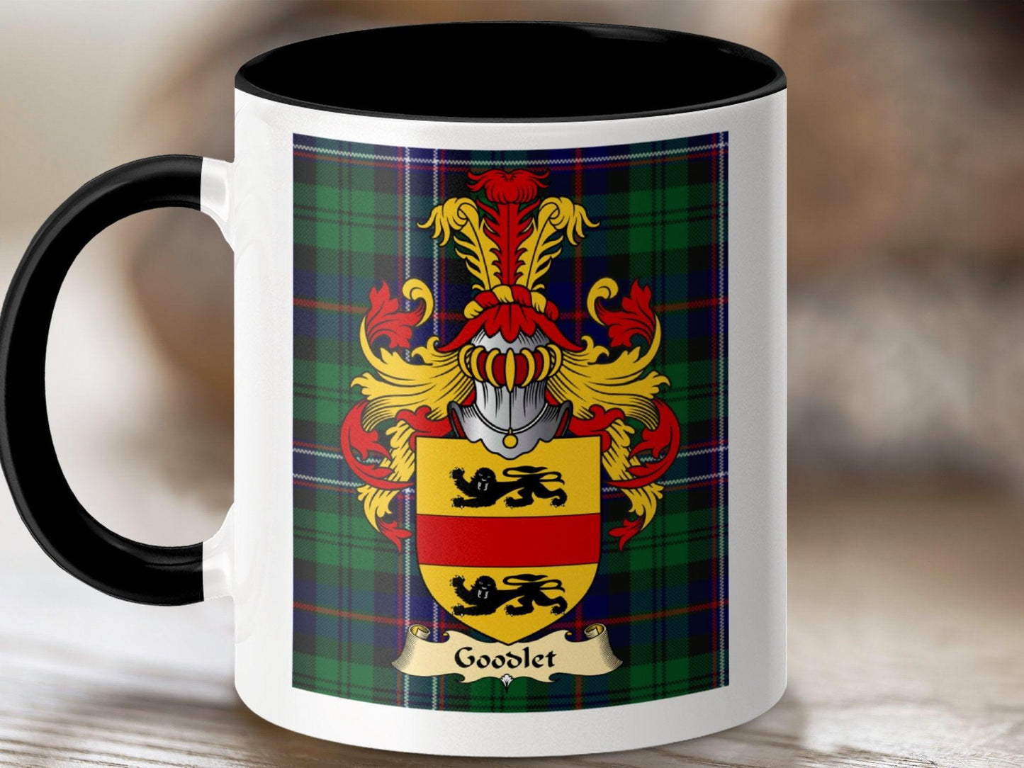 Goodlet Clan Surname Coat Of Arms Scottish Mug - Celtic Ancestry Gifts
