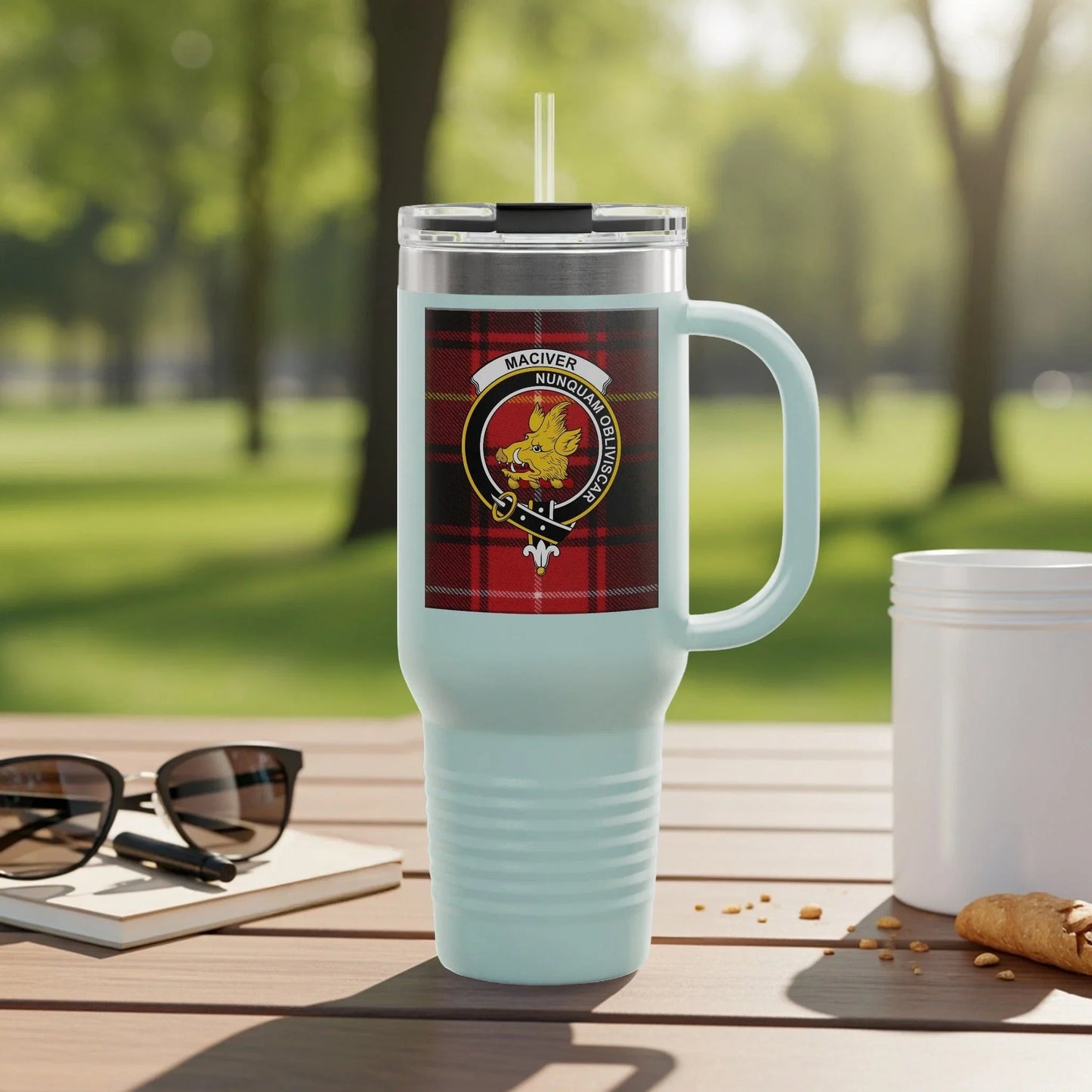 Stylish MacIver Clan Crest Travel Mug product