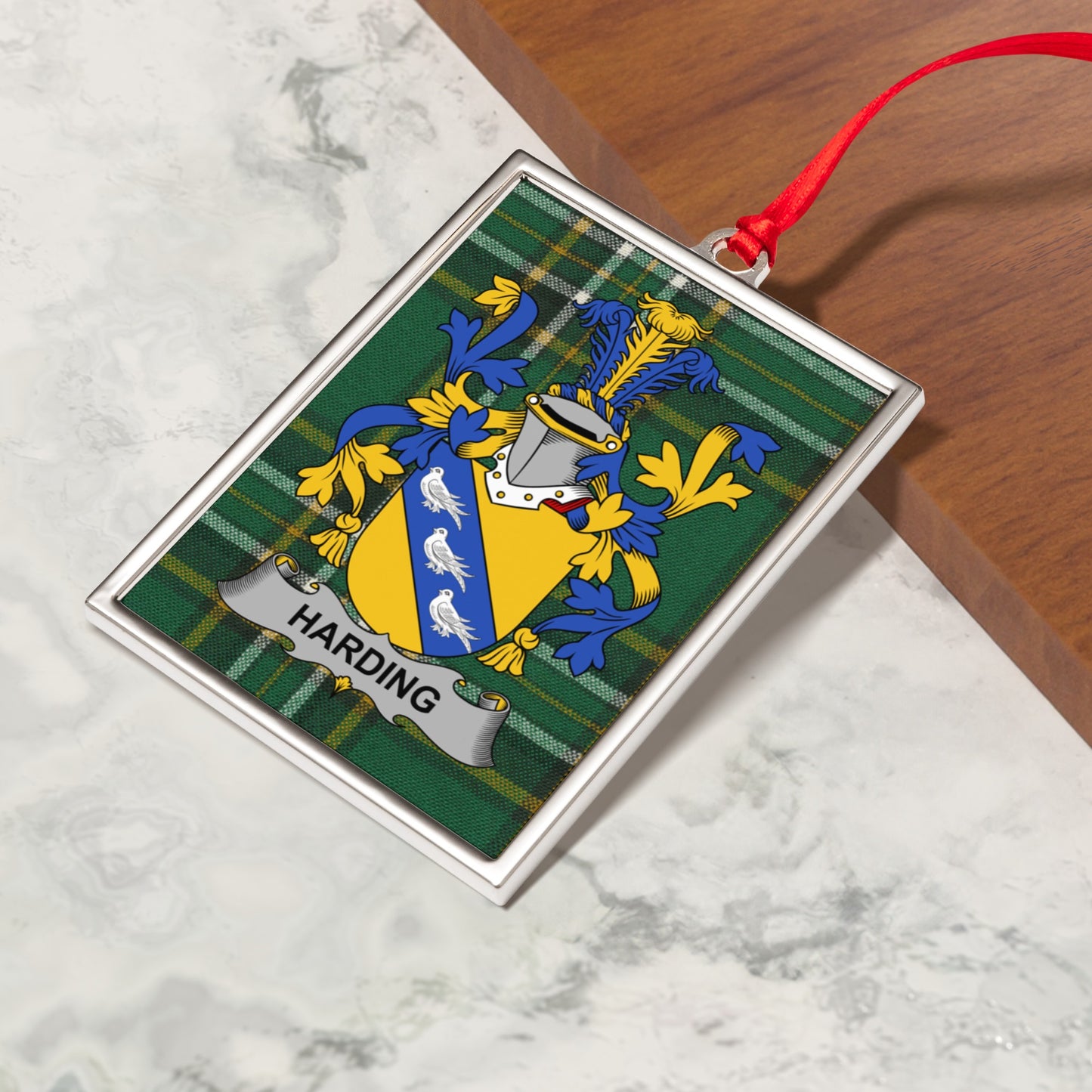 Harding Family Crest Ornament Custom Product