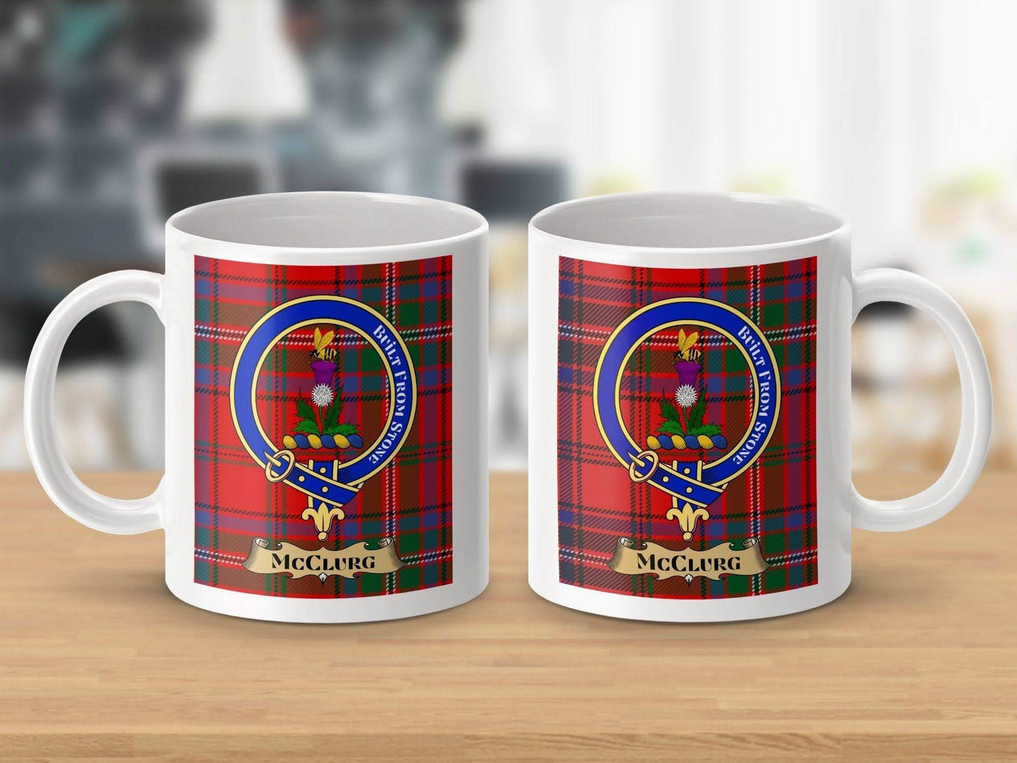 McClurg Family Crest Tartan Design Coffee Mug product
