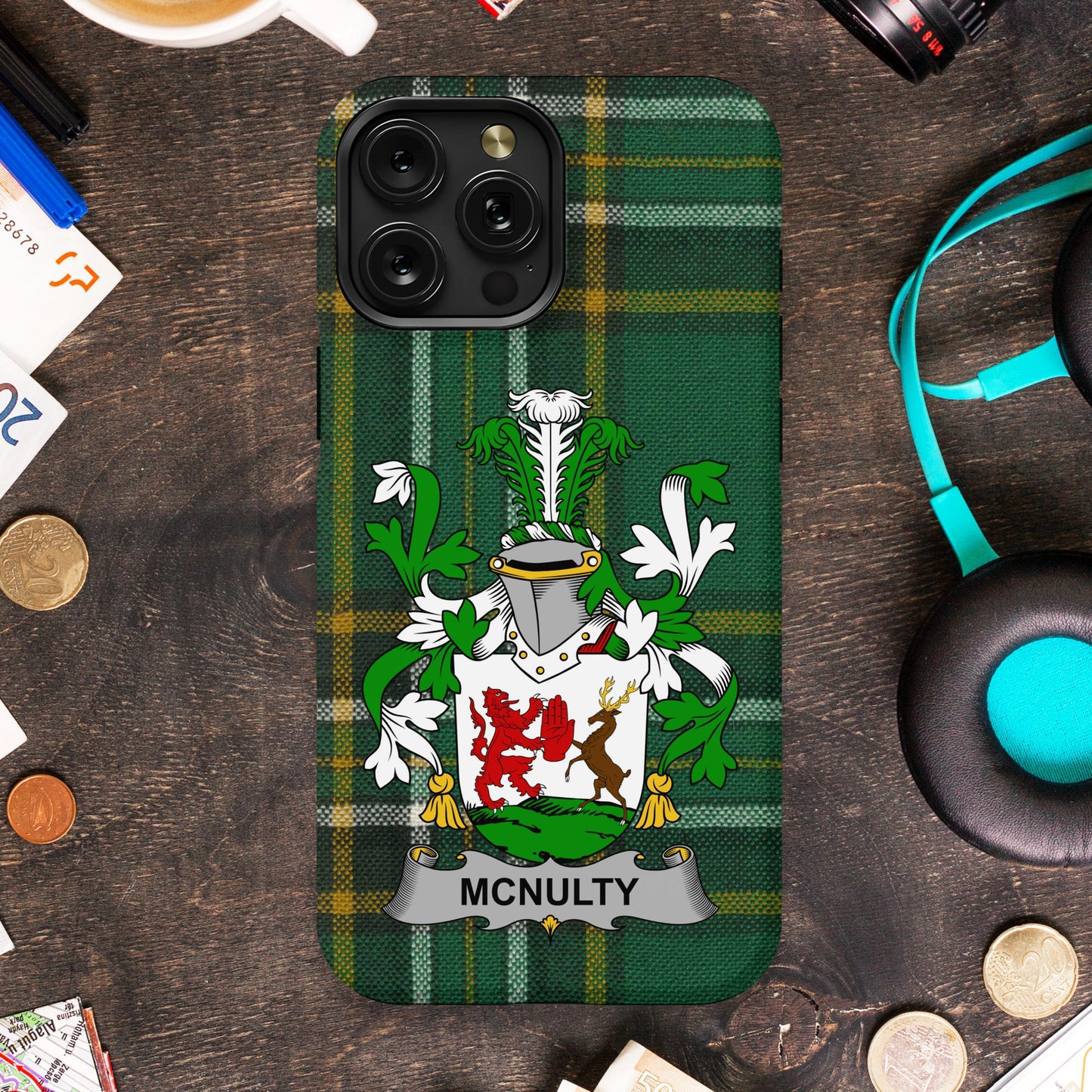 McNulty Family Crest Green Protection Phone Case product type
