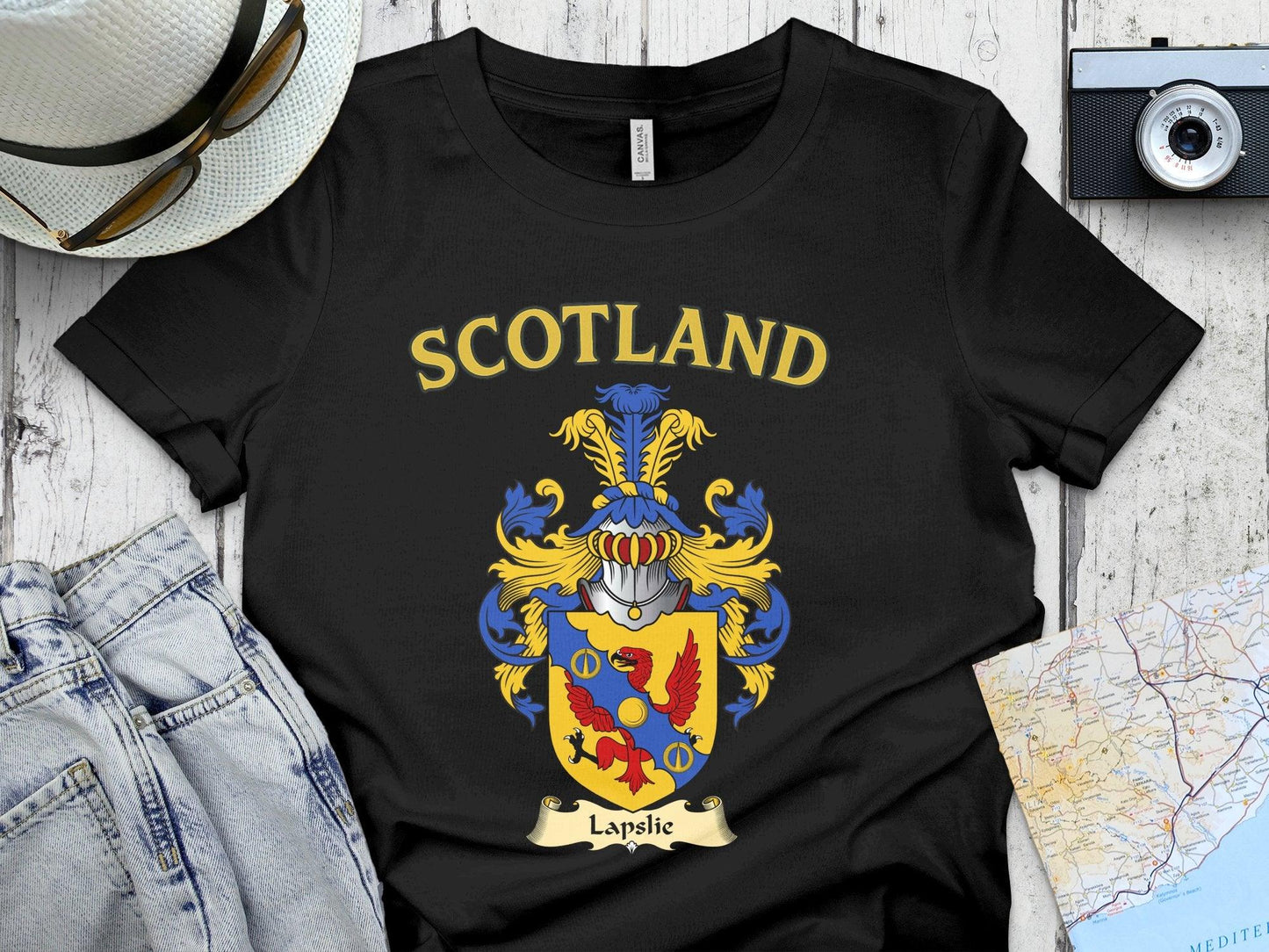 Scotland Lapslie Family Crest Short Sleeve Shirt product type