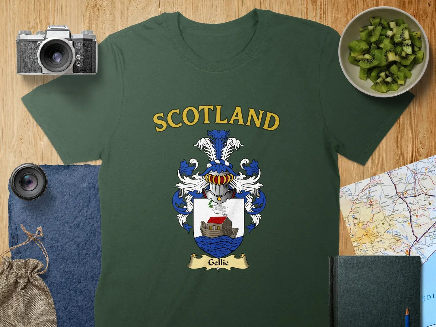 Scotland Celtic Emblem on Green Shirt Product Type