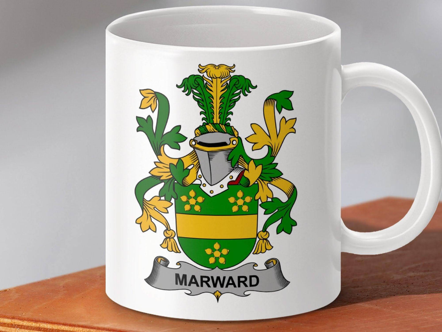 Marward Surname Irish Family Crest Mug - Celtic Ancestry Gifts