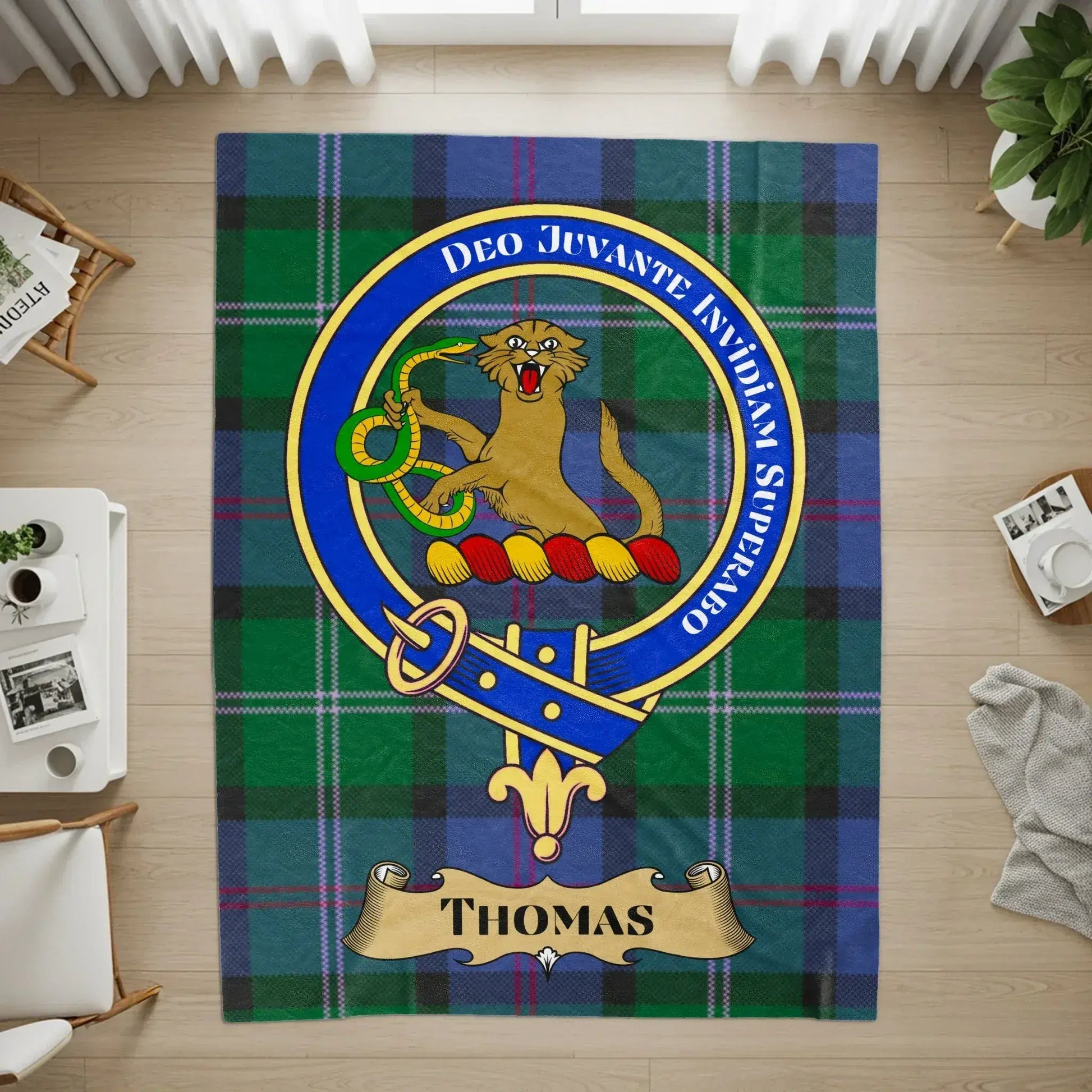 Unique Customizable Tartan Clan Crest Rug product