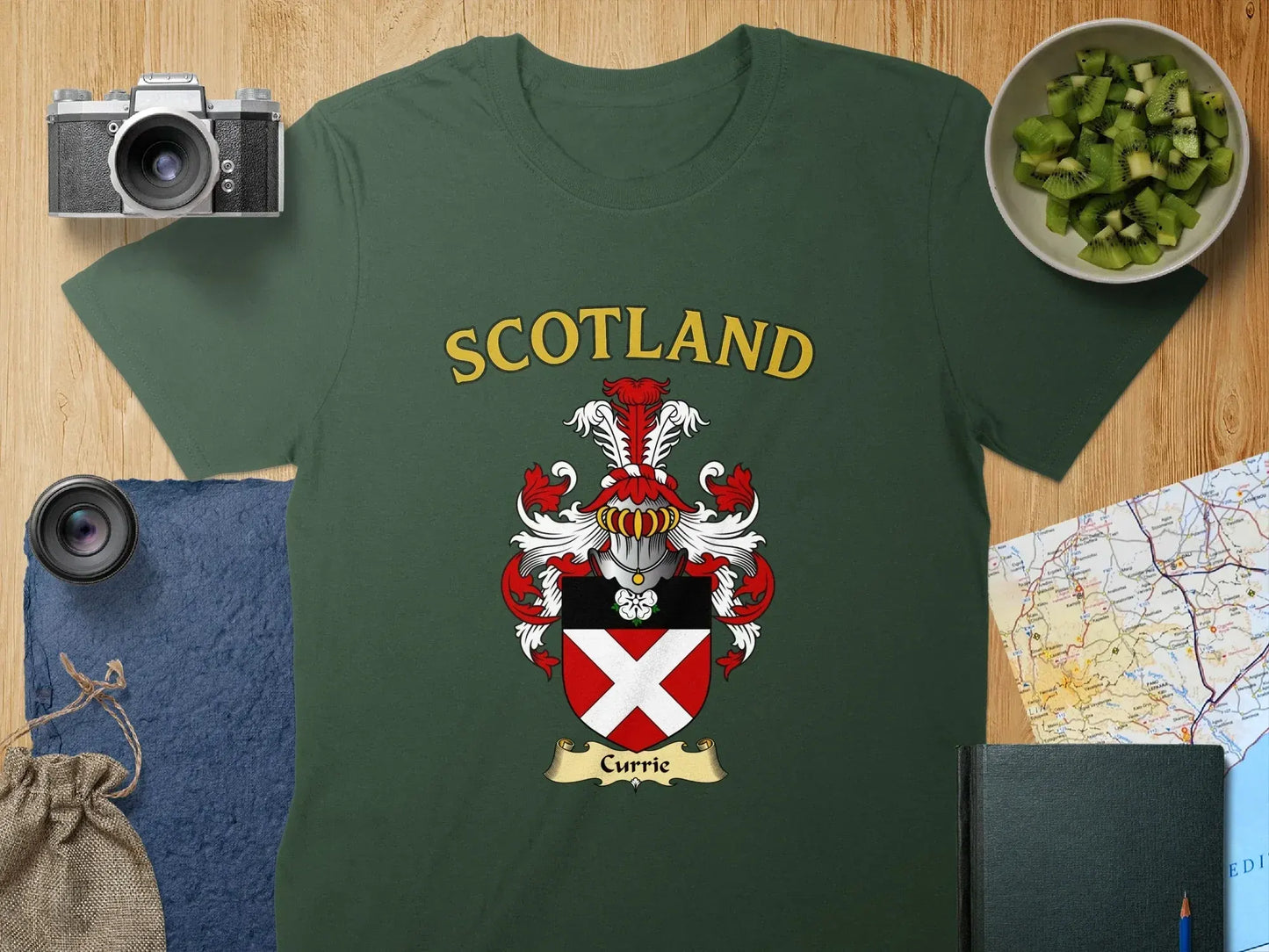 Scotland Currie Family Crest T-Shirt Souvenir Product