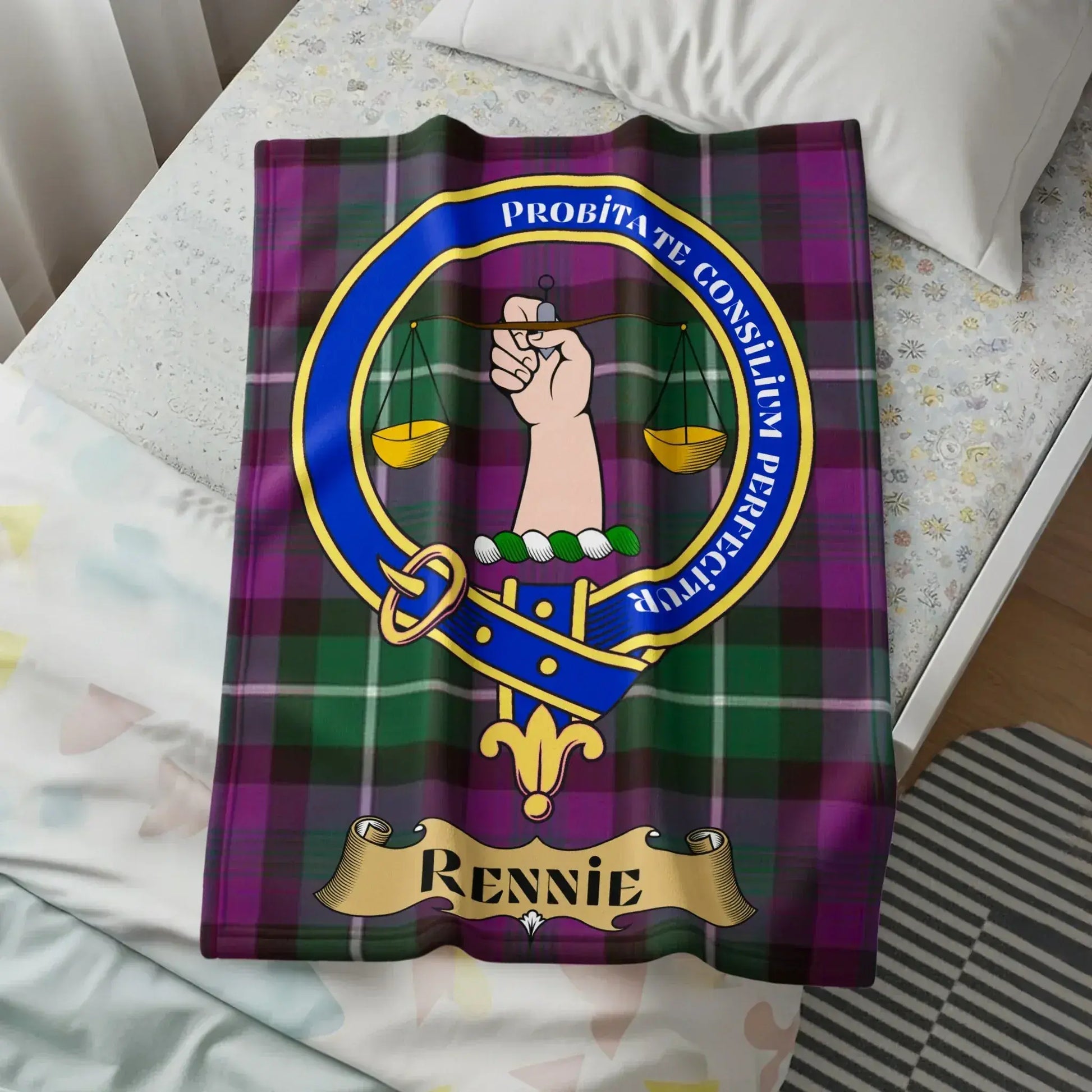 Rennie Family Tartan Throw Blanket Product type