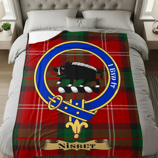 Personalized Nisbet Tartan Fleece Blanket product
