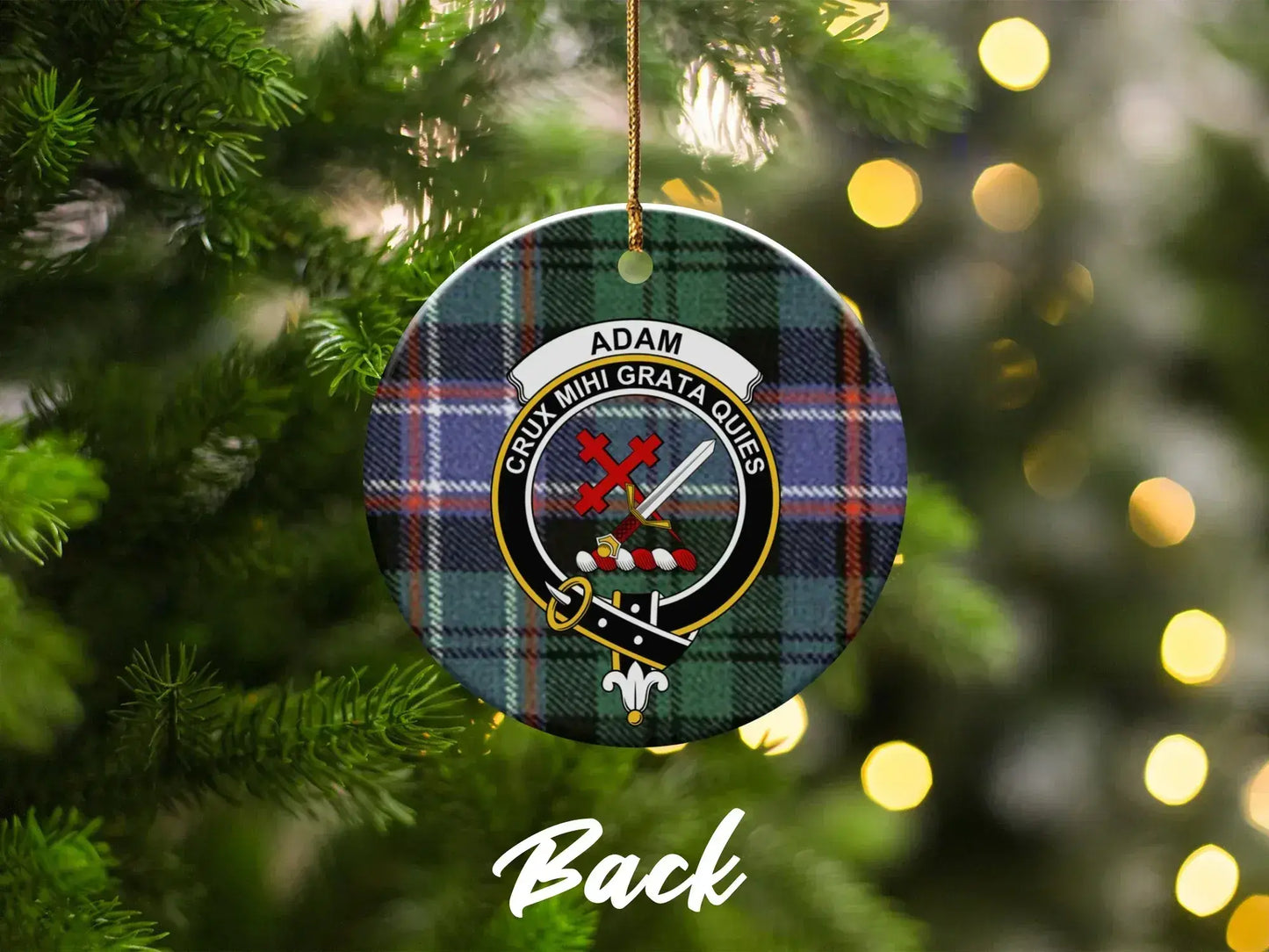 Family Plaid Personalized Ornament Gift Keepsake product