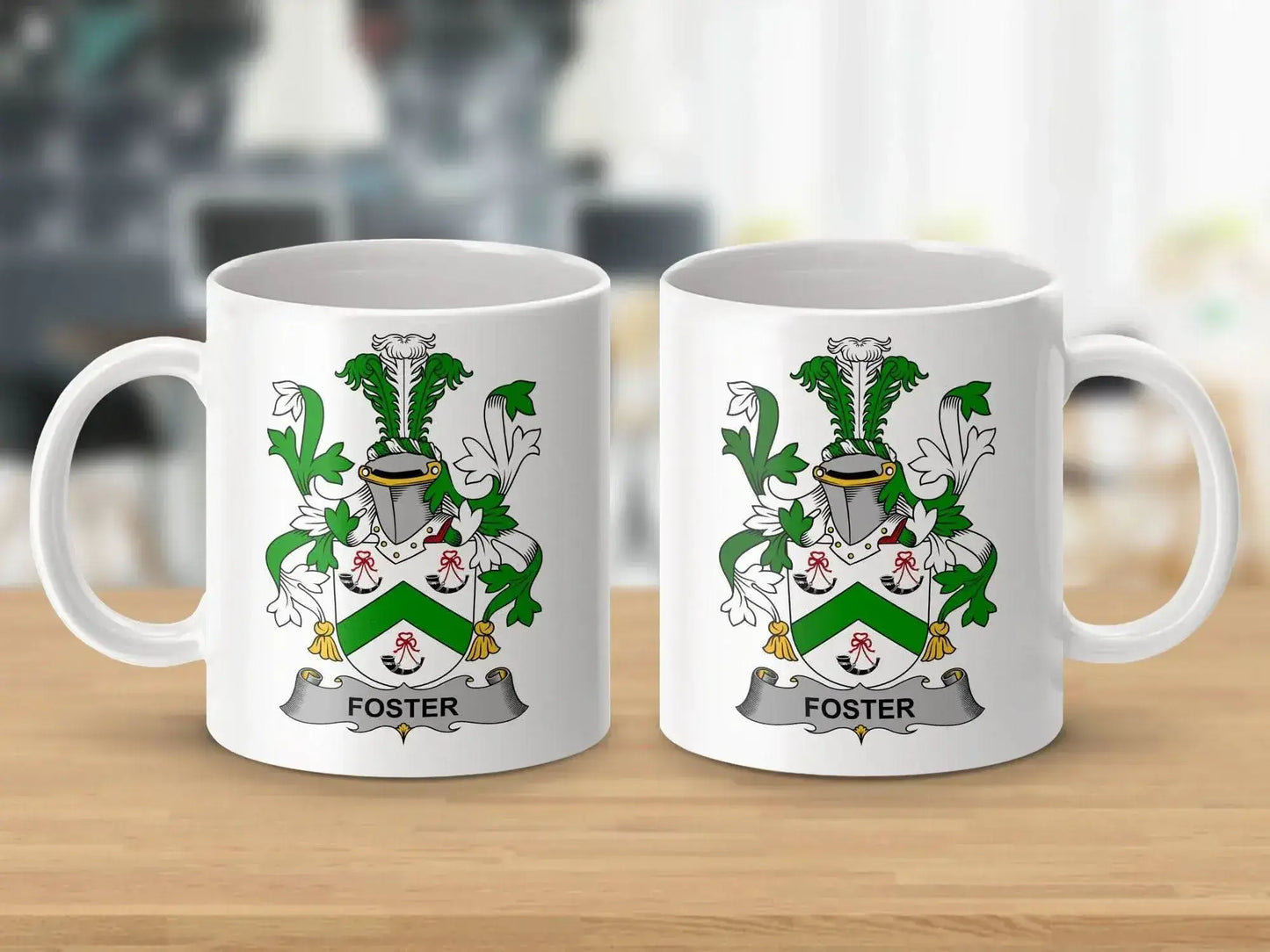 Foster Surname Irish Family Crest Mug - Celtic Ancestry Gifts