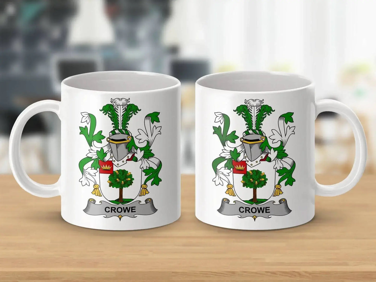 Crowe Surname Irish Family Crest Mug - Celtic Ancestry Gifts