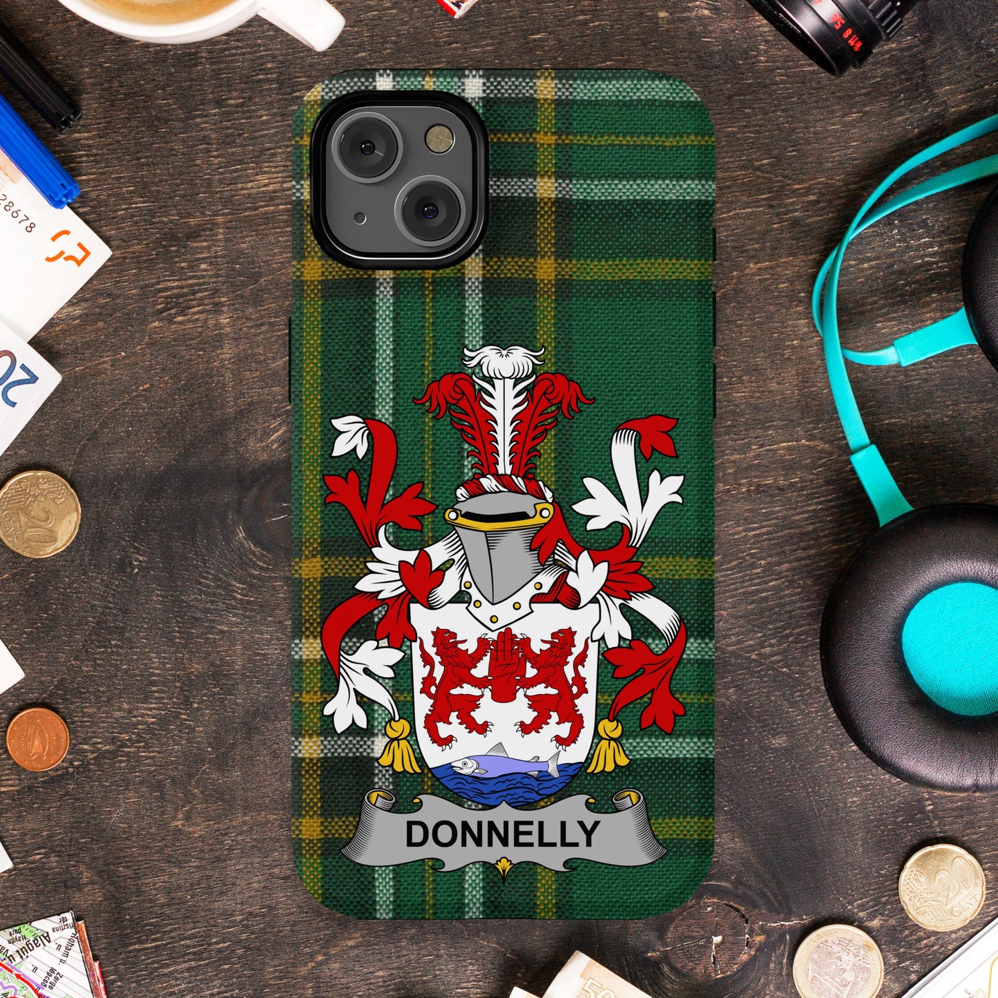 Tartan Style Phone Case with Family Crest product type