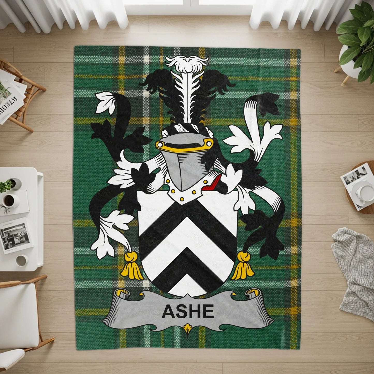 Noble Family Crest Ashe Design Area Rug product