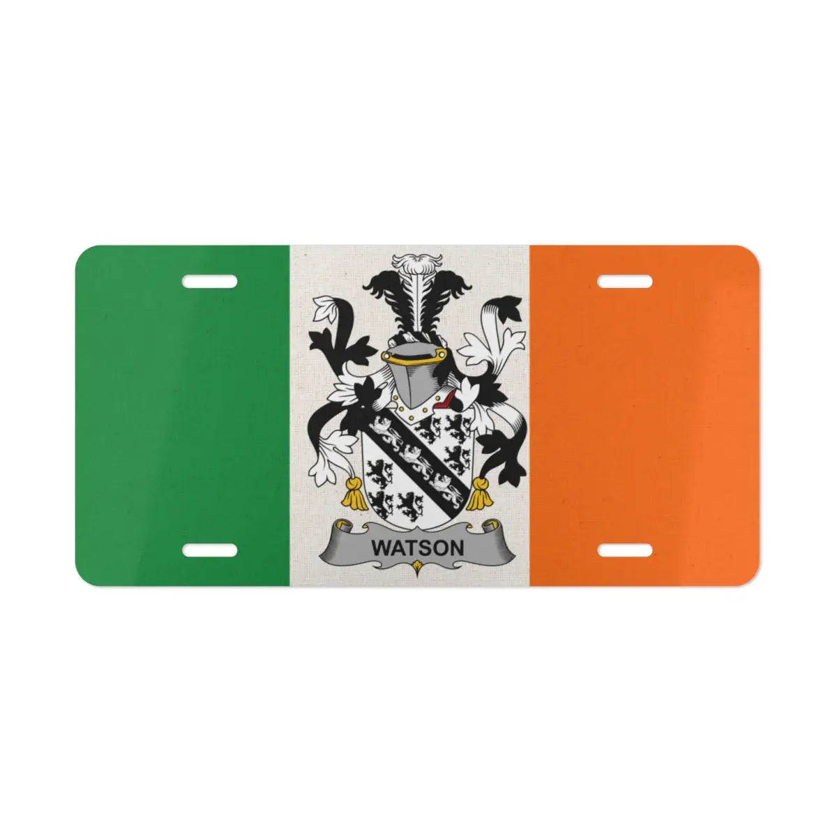 Custom Watson Irish Flag License Plate product