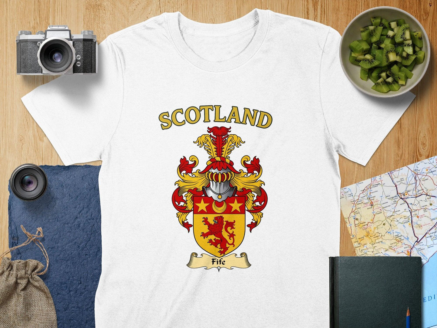 Scotland Fife Family Crest White Shirt product type