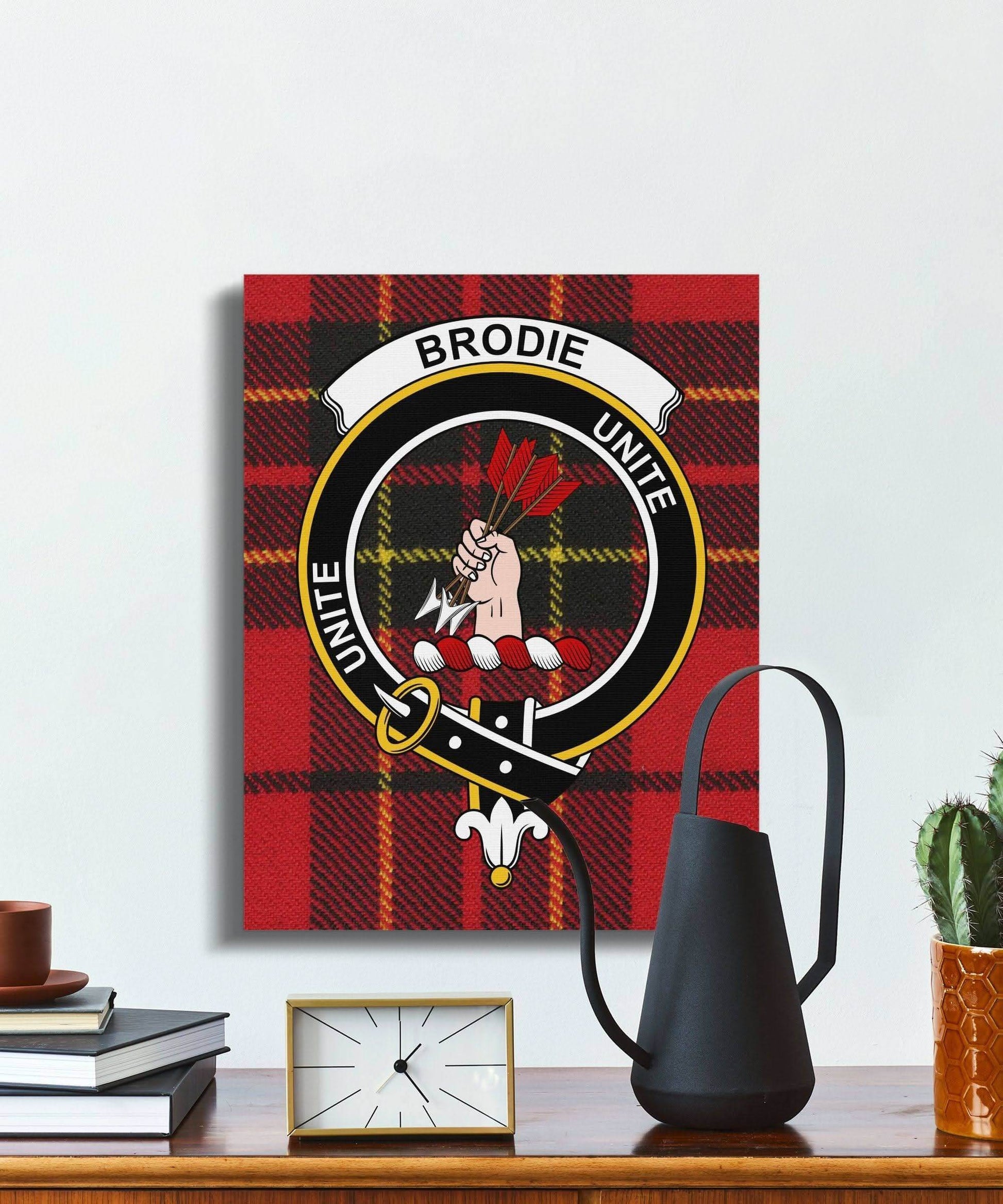 Brodie Scottish Tartan Crest Canvas - Celtic Ancestry Gifts