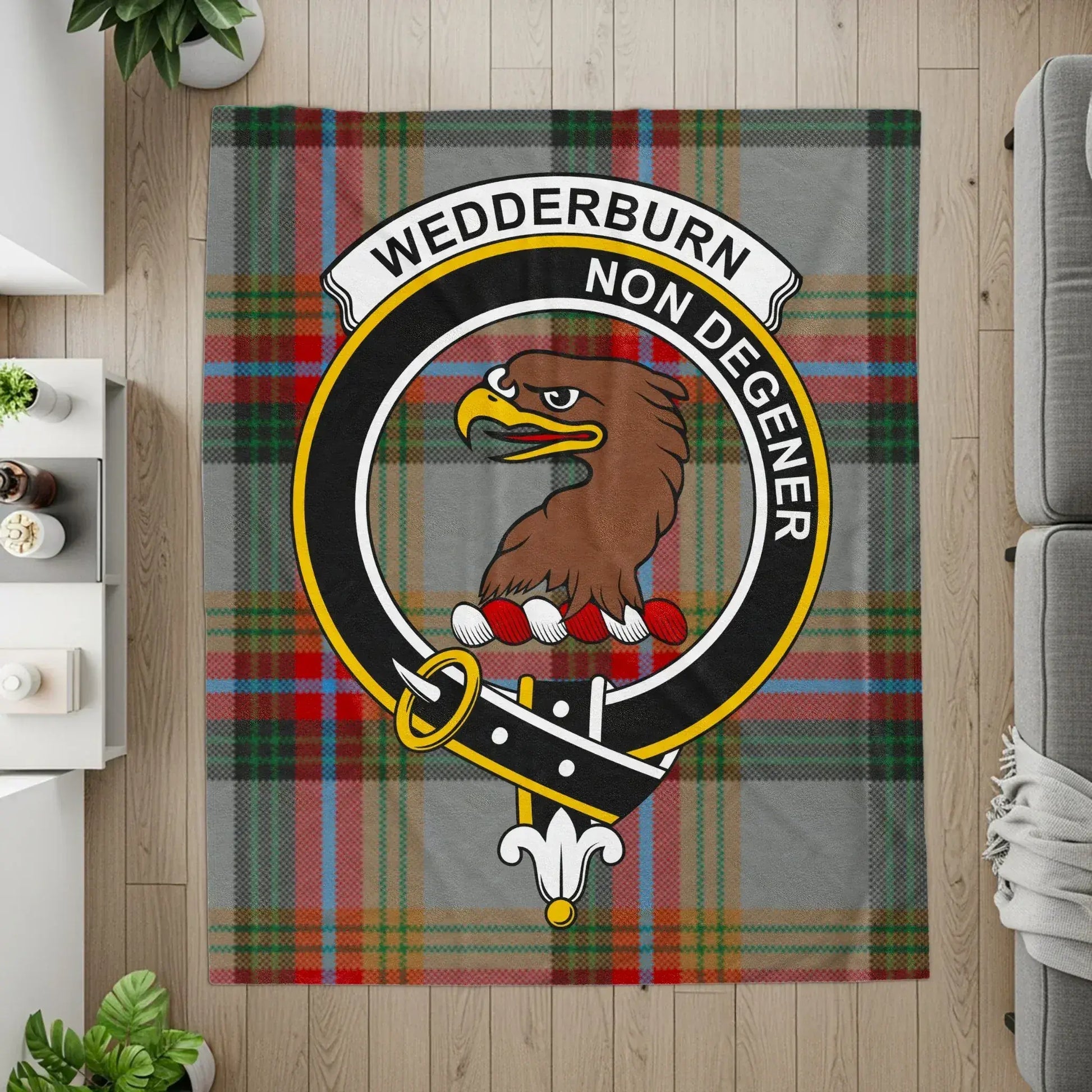 Wedderburn Non Degener Clan Crest Plaid Blanket product
