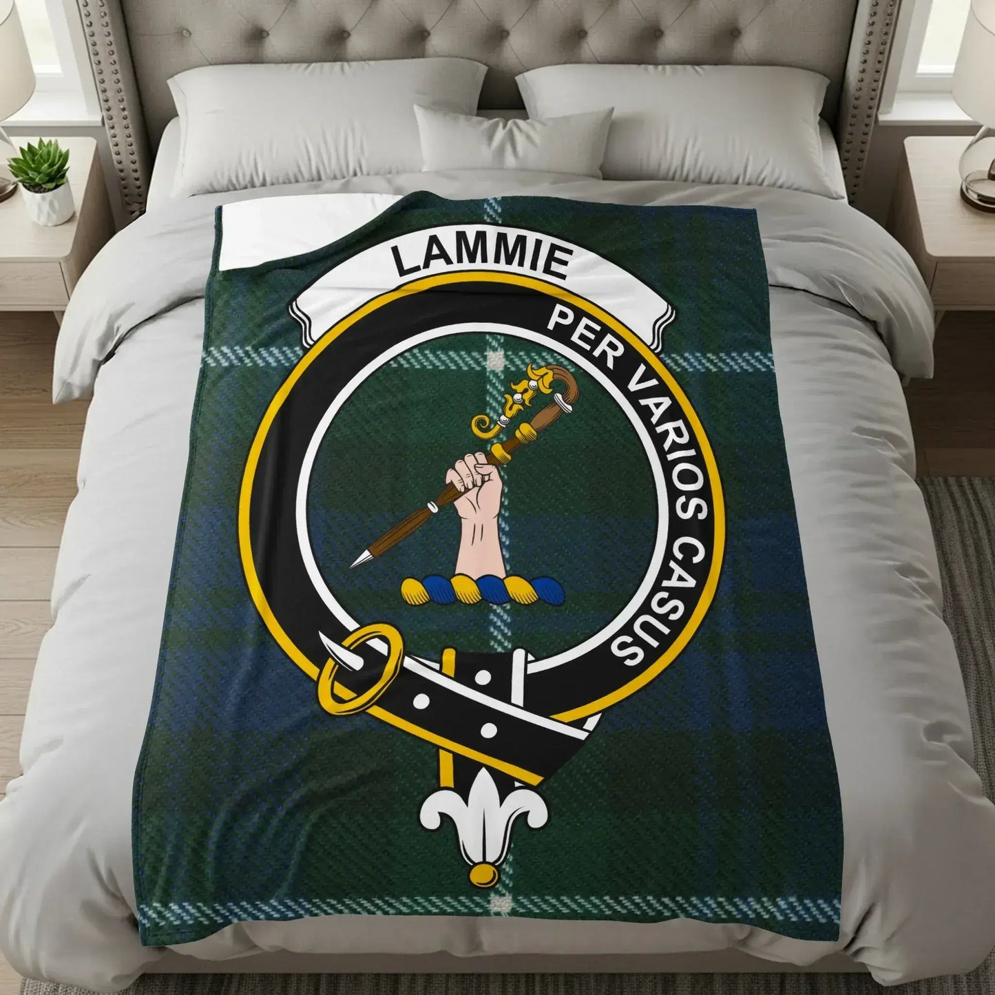Lammie Per Varios Casus Emblem Printed Blanket product type
