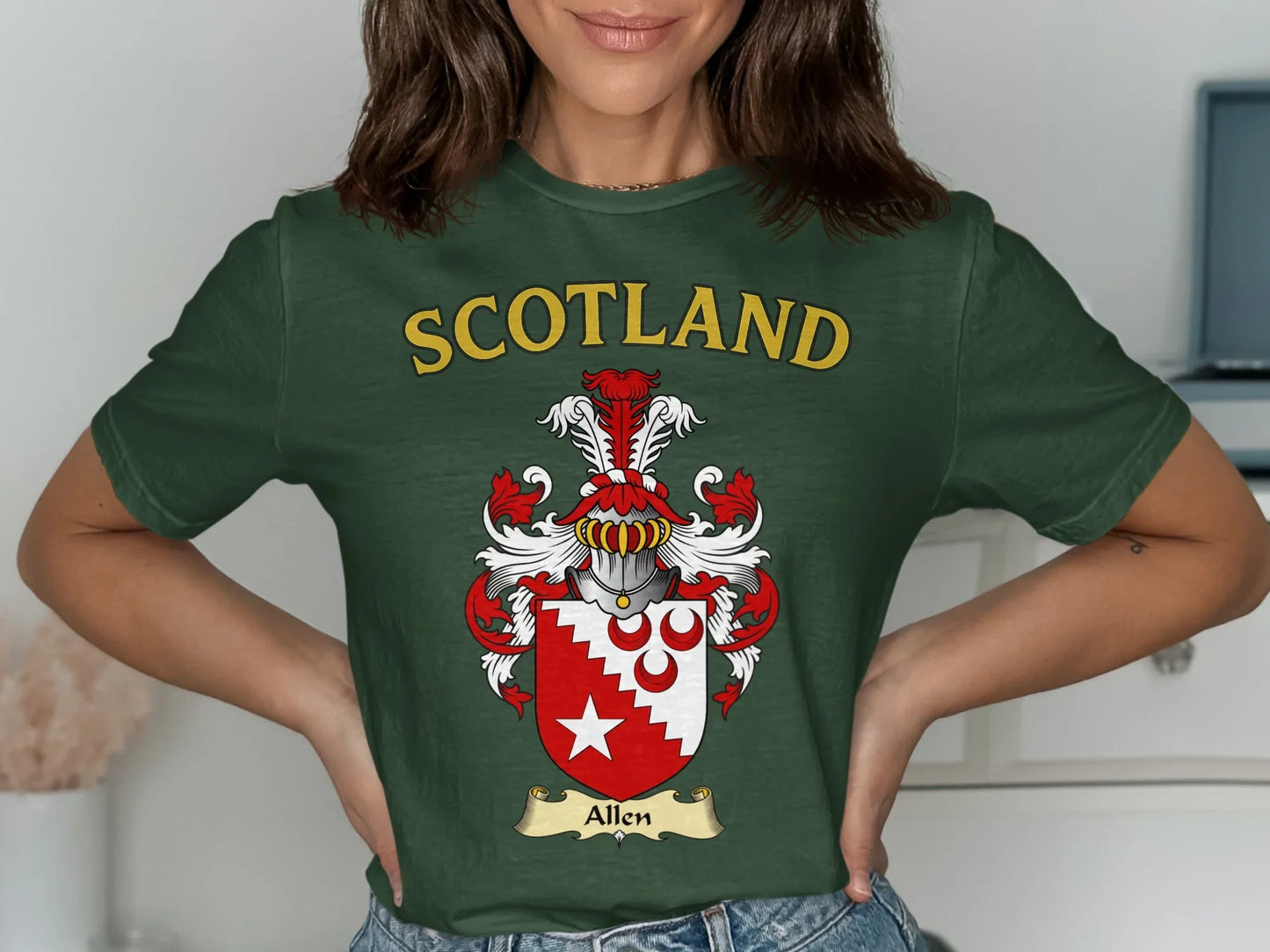 Scotland Allen Family Crest Shield Shirt product type