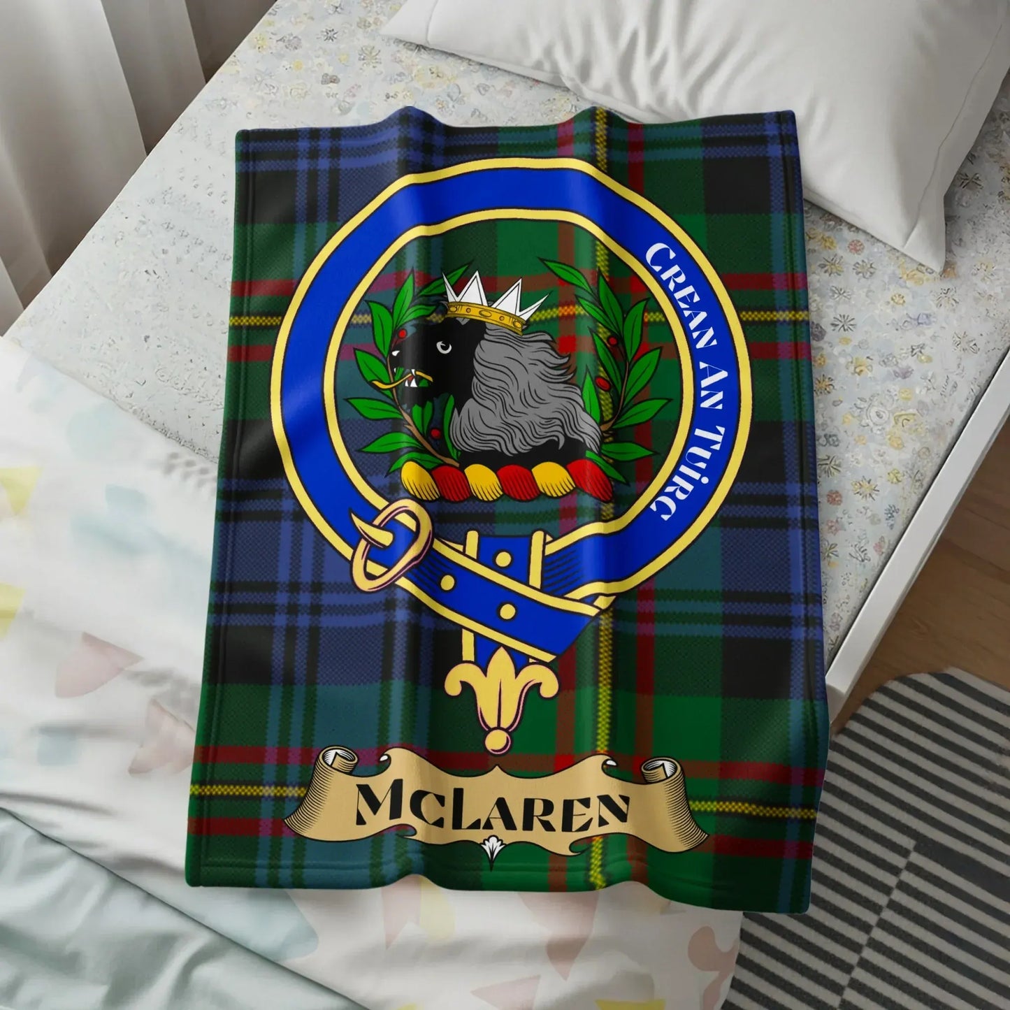 McLaren Clan Crest Tartan Blanket product type