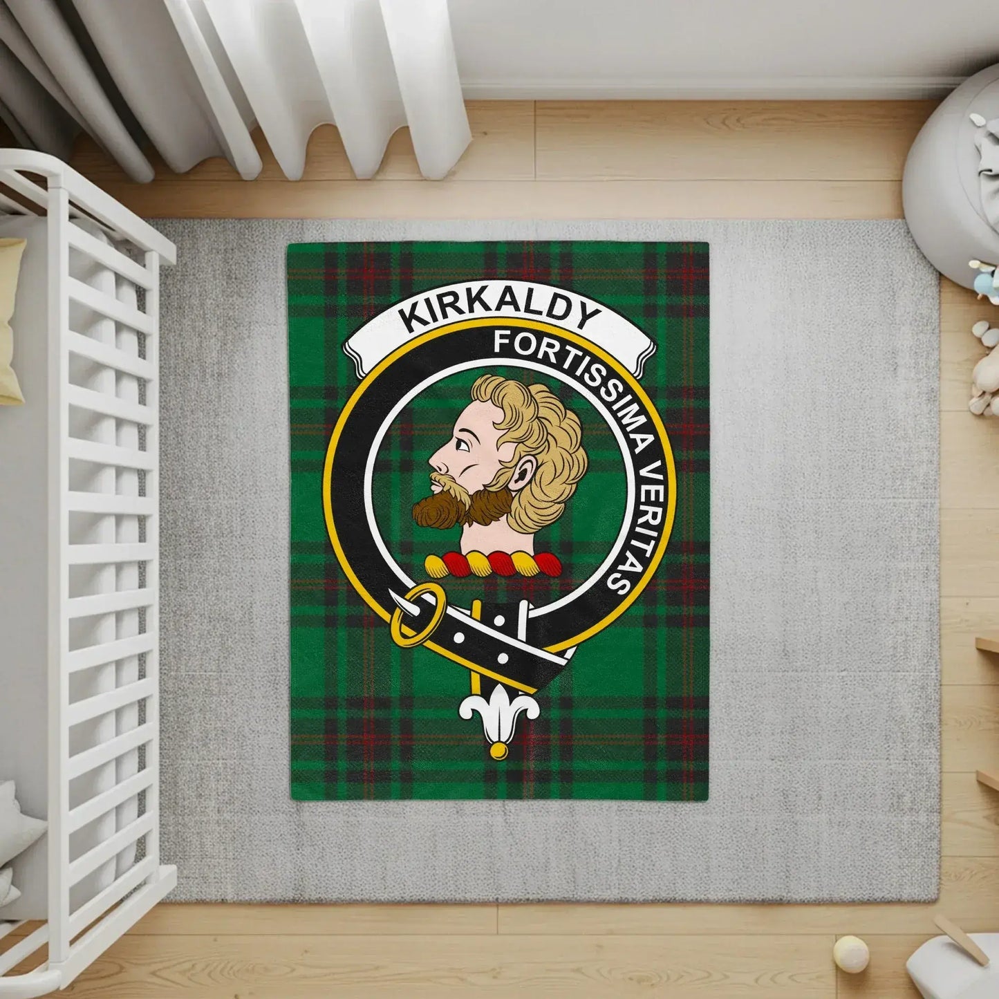 Fortissima Veritas Kirkaldy Crest Green Area Rug product