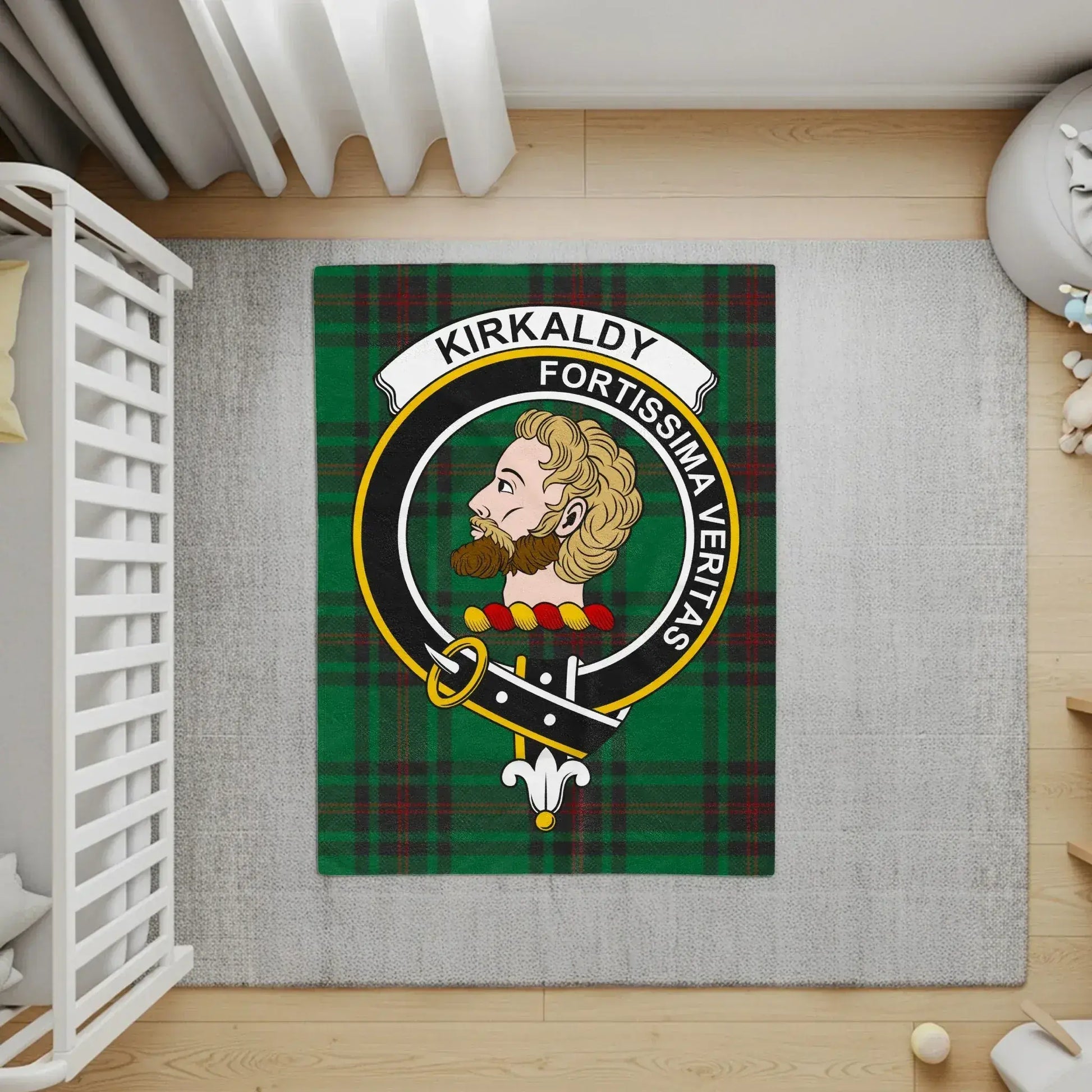 Fortissima Veritas Kirkaldy Crest Green Area Rug product