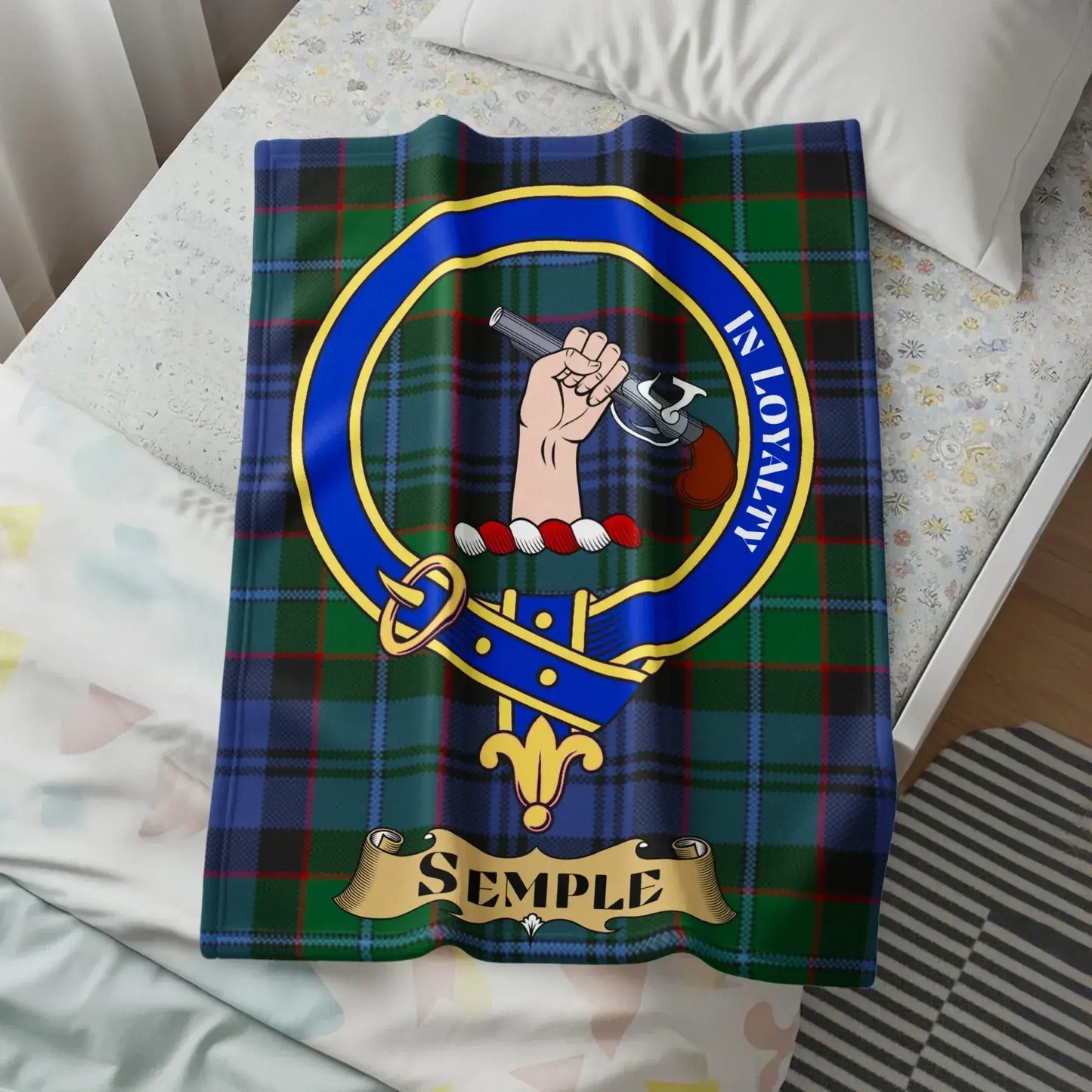 Semple In Loyalty Arm and Axe Pattern Blanket