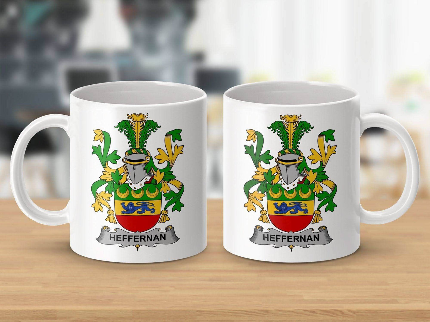 Heffernan Surname Irish Family Crest Mug - Celtic Ancestry Gifts